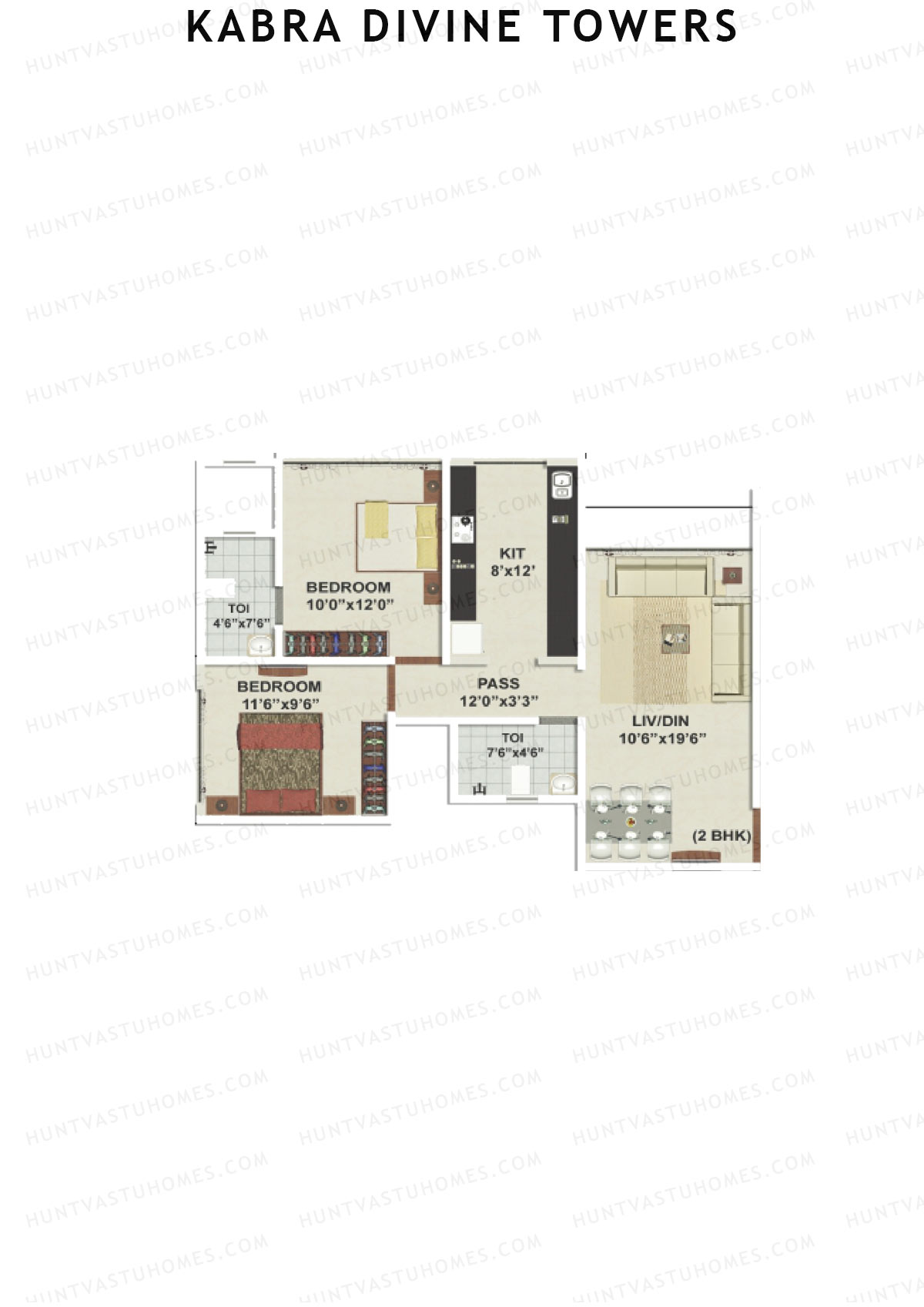 Kabra Divine Towers Wing A Unit 6 Floor Plan