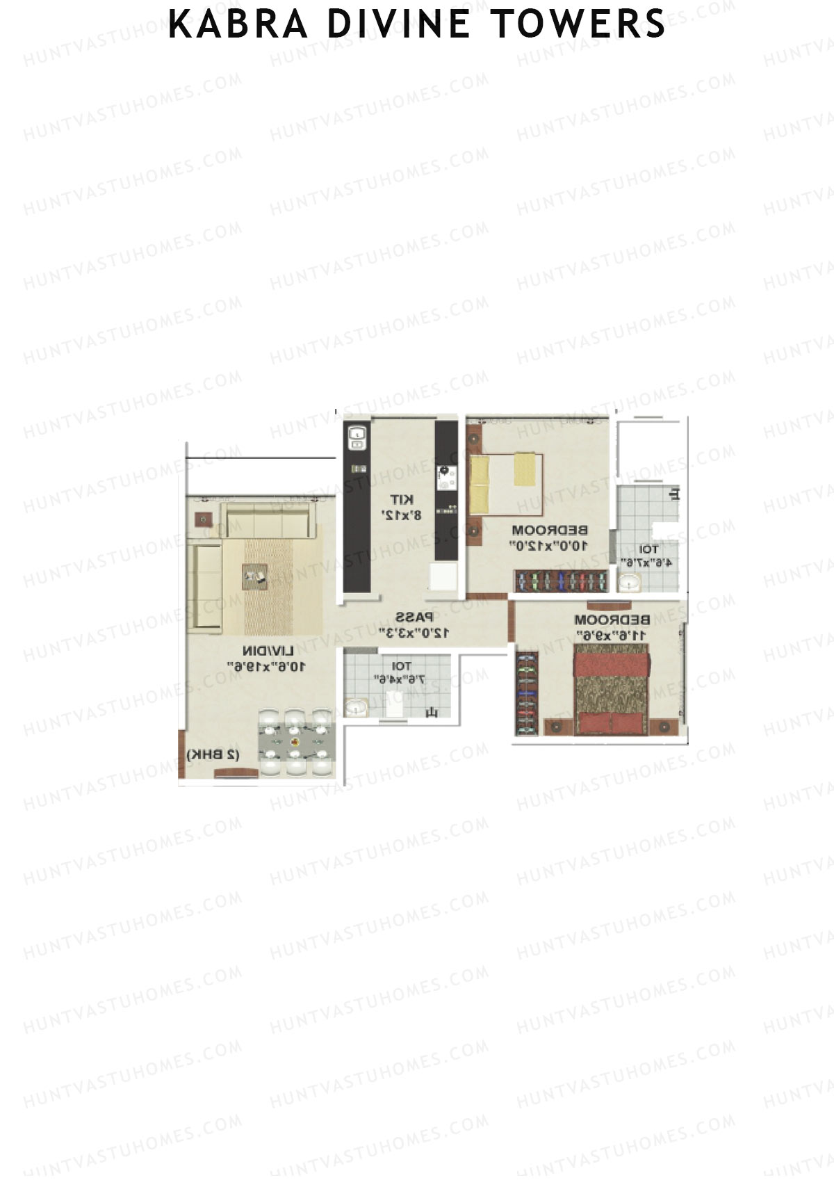 Kabra Divine Towers Wing B Unit 1 Floor Plan