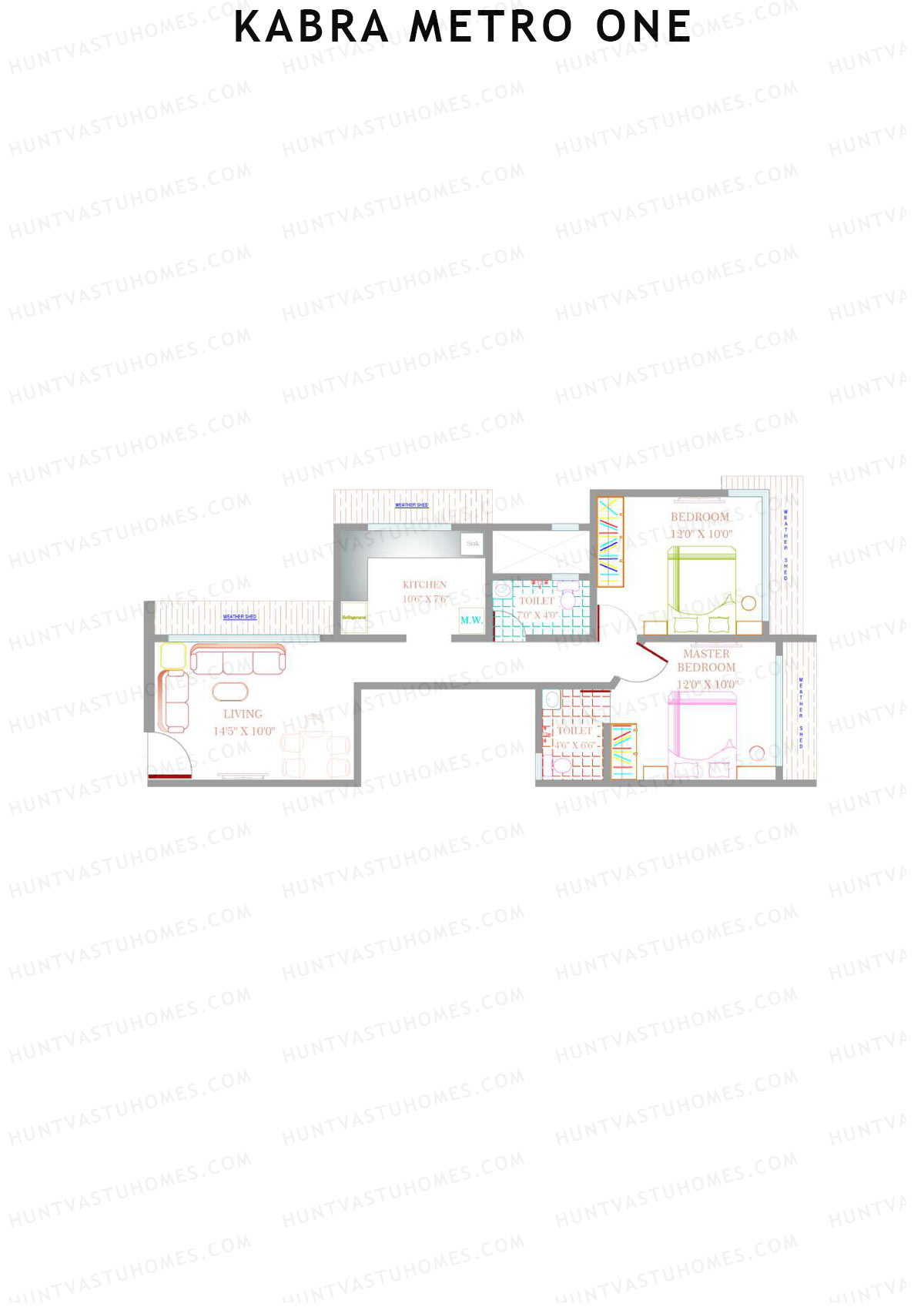 Kabra Metro one Wing A Unit 1 Floor Plan