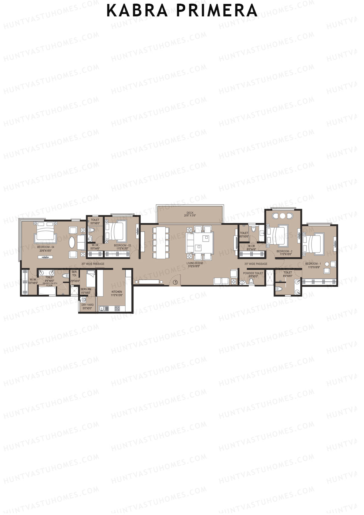Kabra Primera Wing A Unit 1 Floor Plan