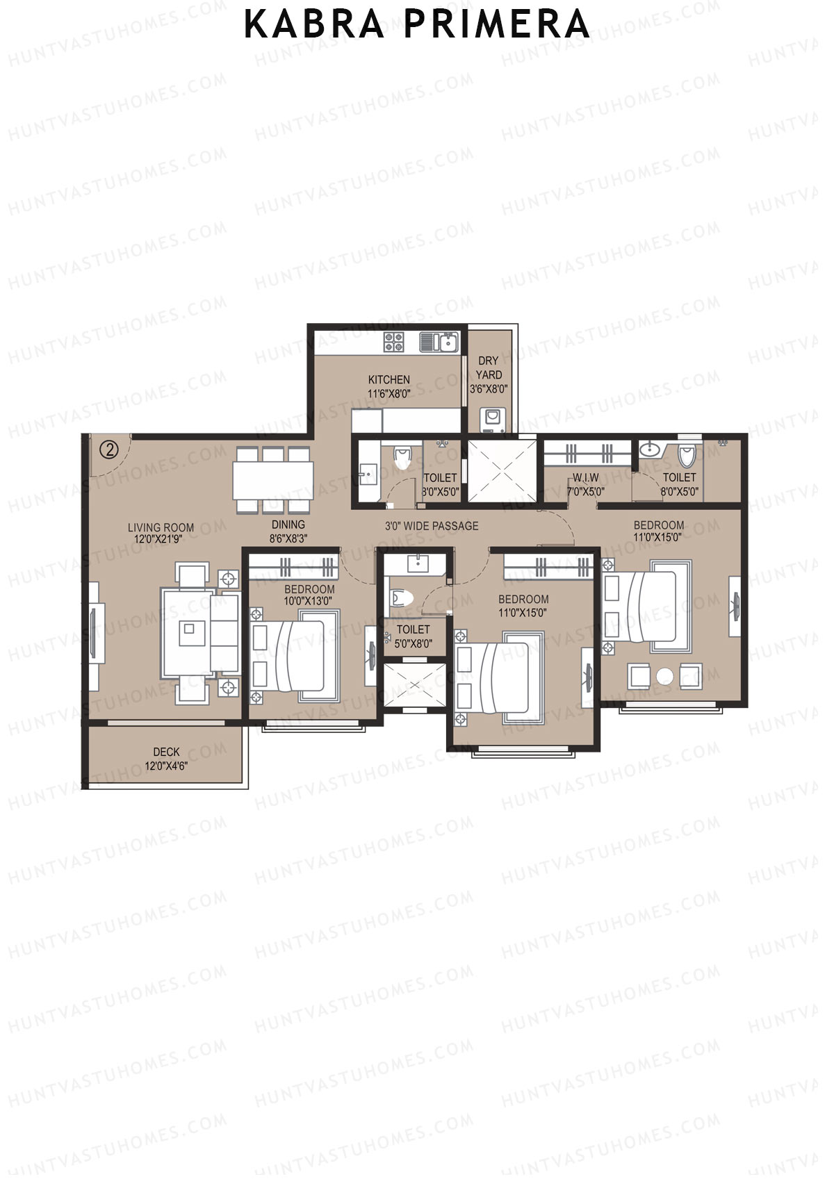 Kabra Primera Wing A Unit 2 Floor Plan