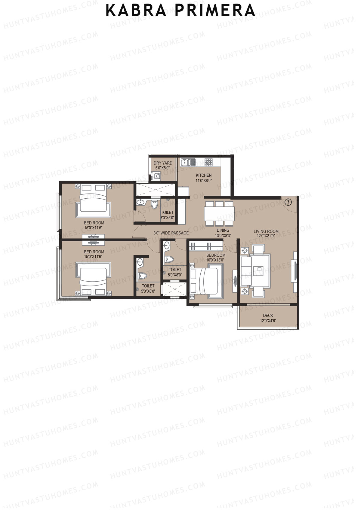 Kabra Primera Wing A Unit 3 Floor Plan