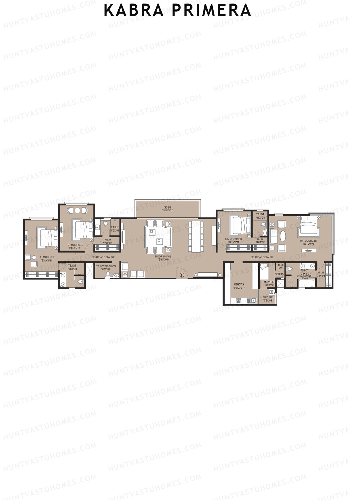 Kabra Primera Wing B Unit 1 Floor Plan