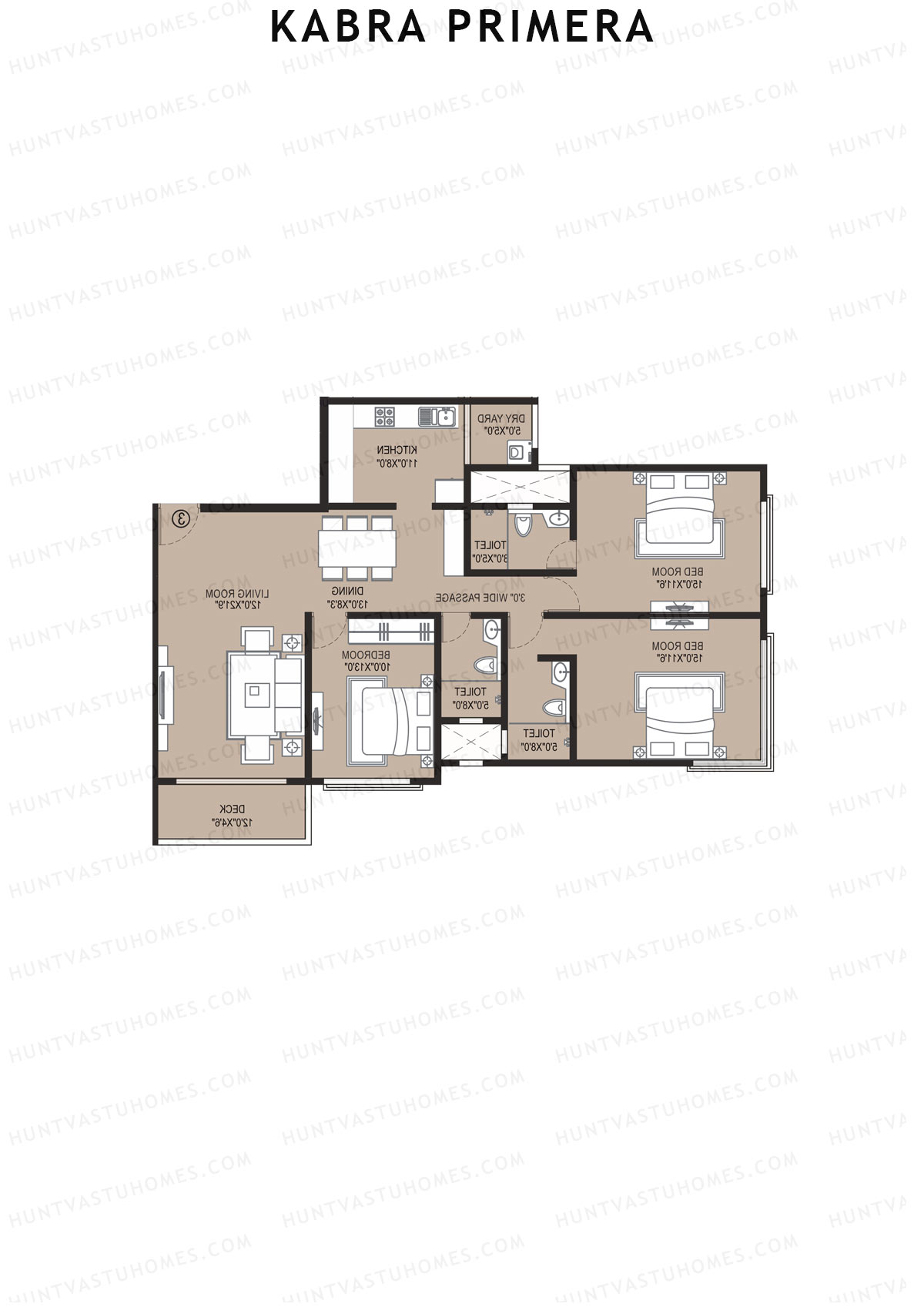 Kabra Primera Wing B Unit 2 Floor Plan