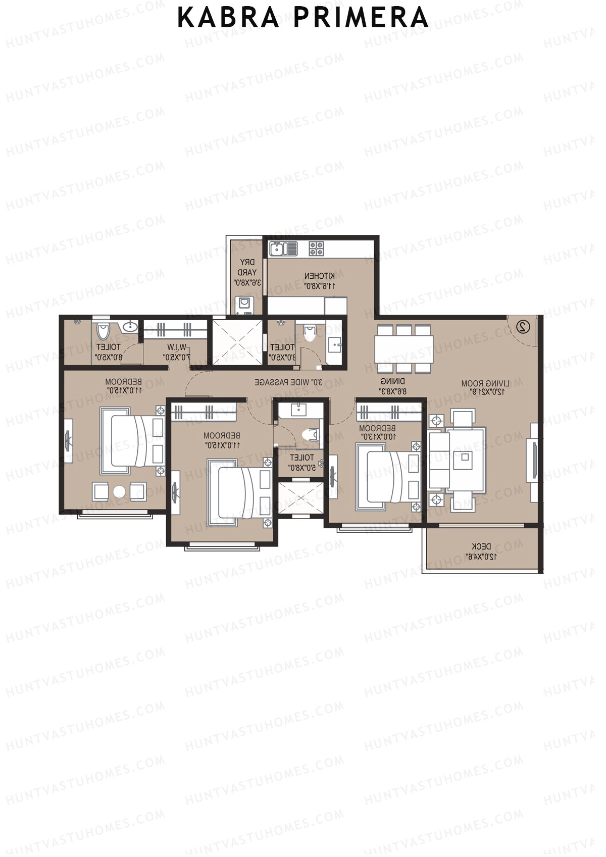 Kabra Primera Wing B Unit 3 Floor Plan