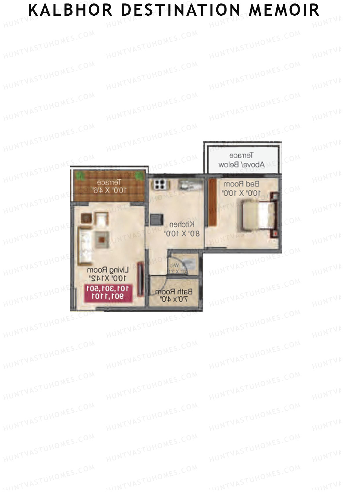 Kalbhor Destination Memoir Tower A Unit 2 Floor Plan
