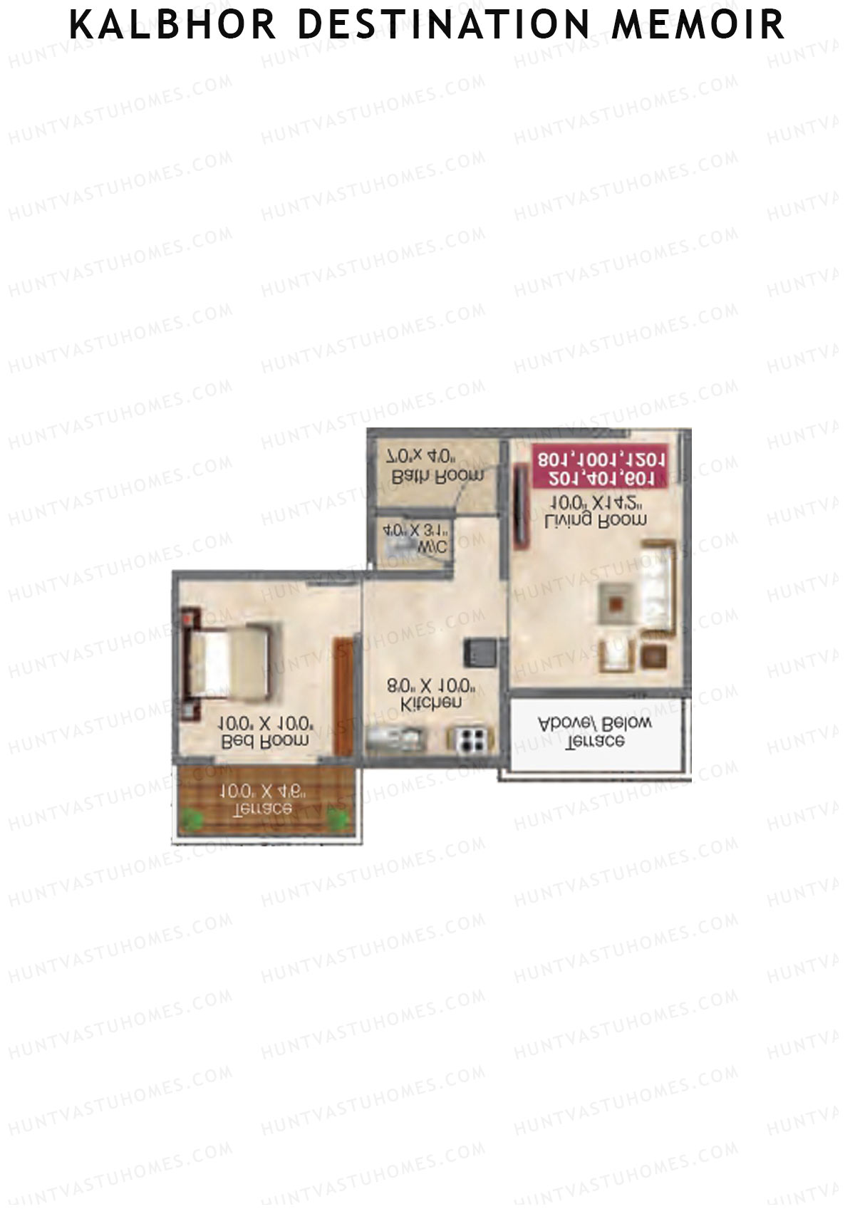 Kalbhor Destination Memoir Tower A Unit 8 Floor Plan