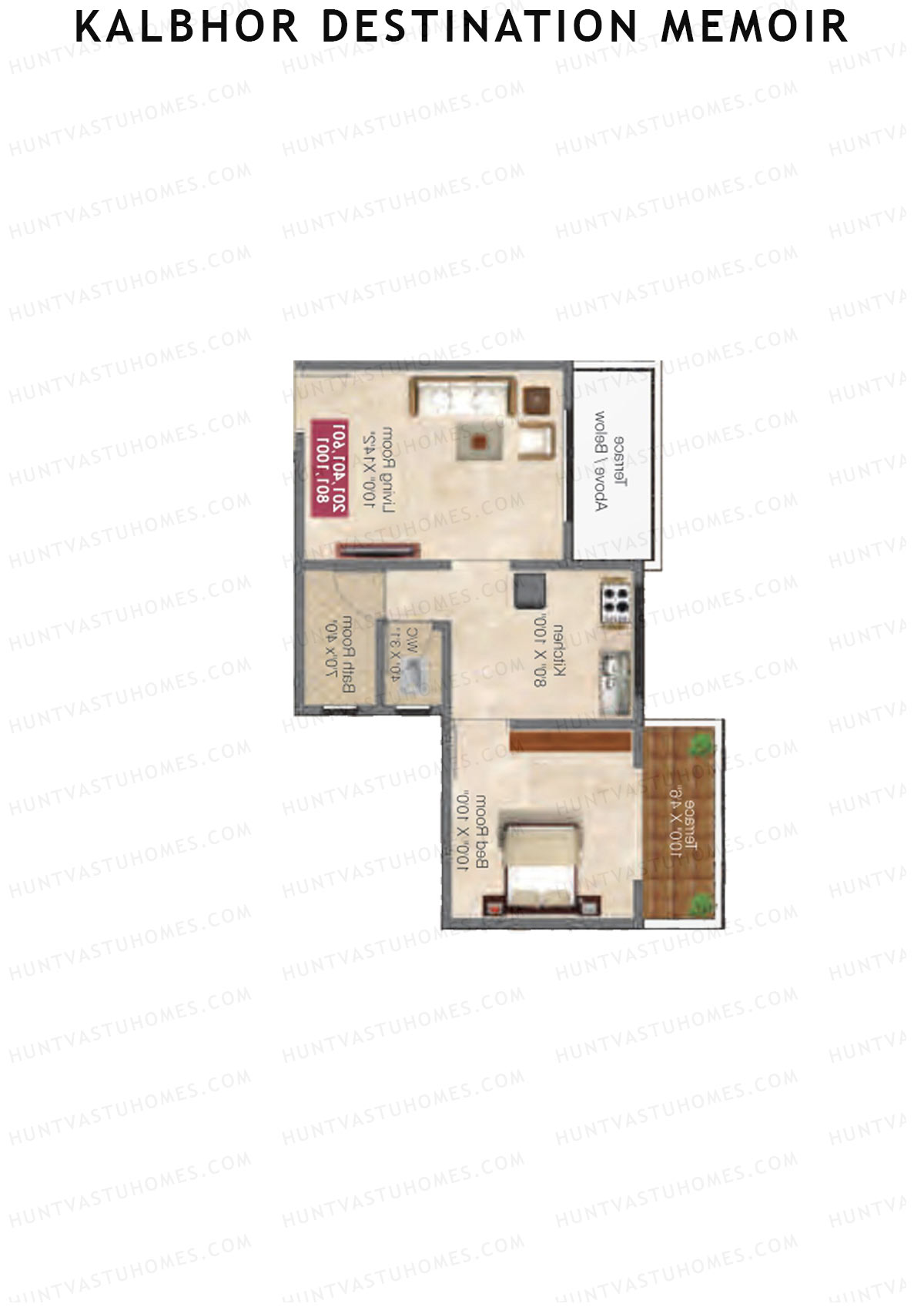Kalbhor Destination Memoir Tower B Unit 6 Floor Plan