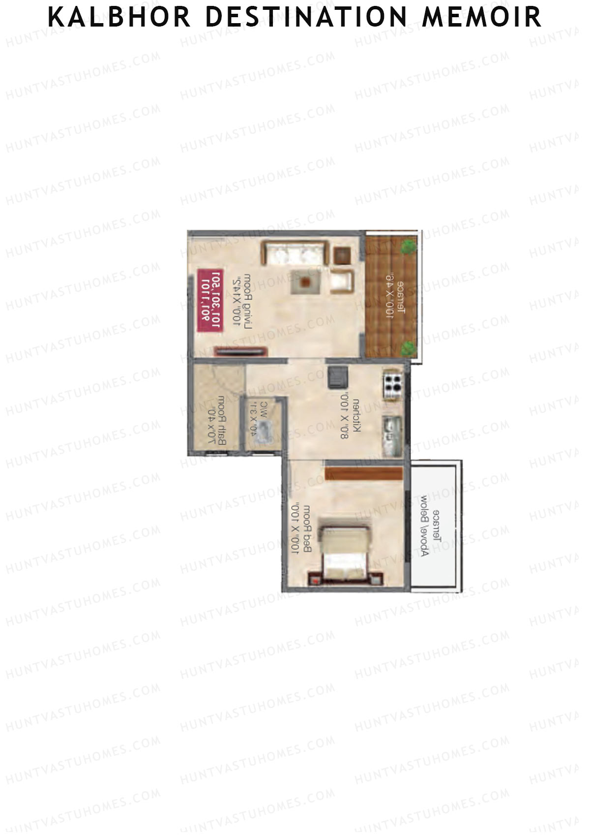 Kalbhor Destination Memoir Tower B Unit 6 Floor Plan
