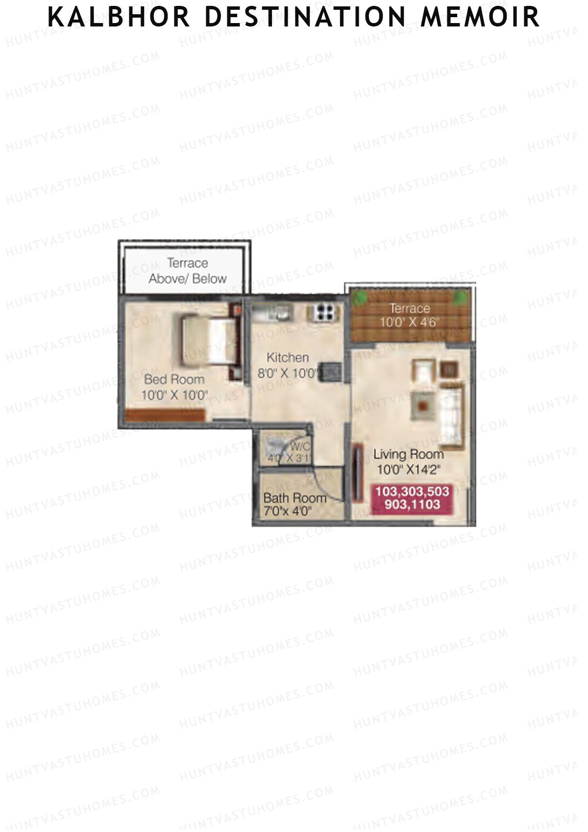 Kalbhor Destination Memoir Tower C Unit 3 Floor Plan