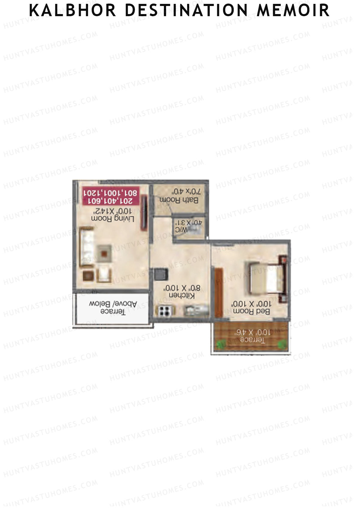 Kalbhor Destination Memoir Tower C Unit 5 Floor Plan