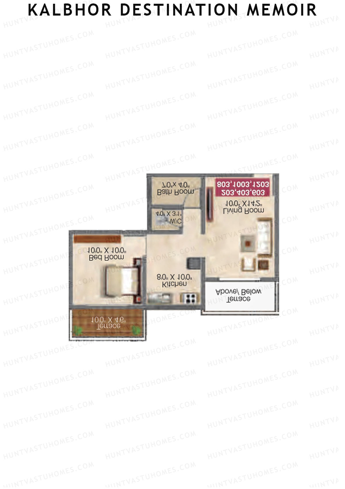 Kalbhor Destination Memoir Tower C Unit 6 Floor Plan