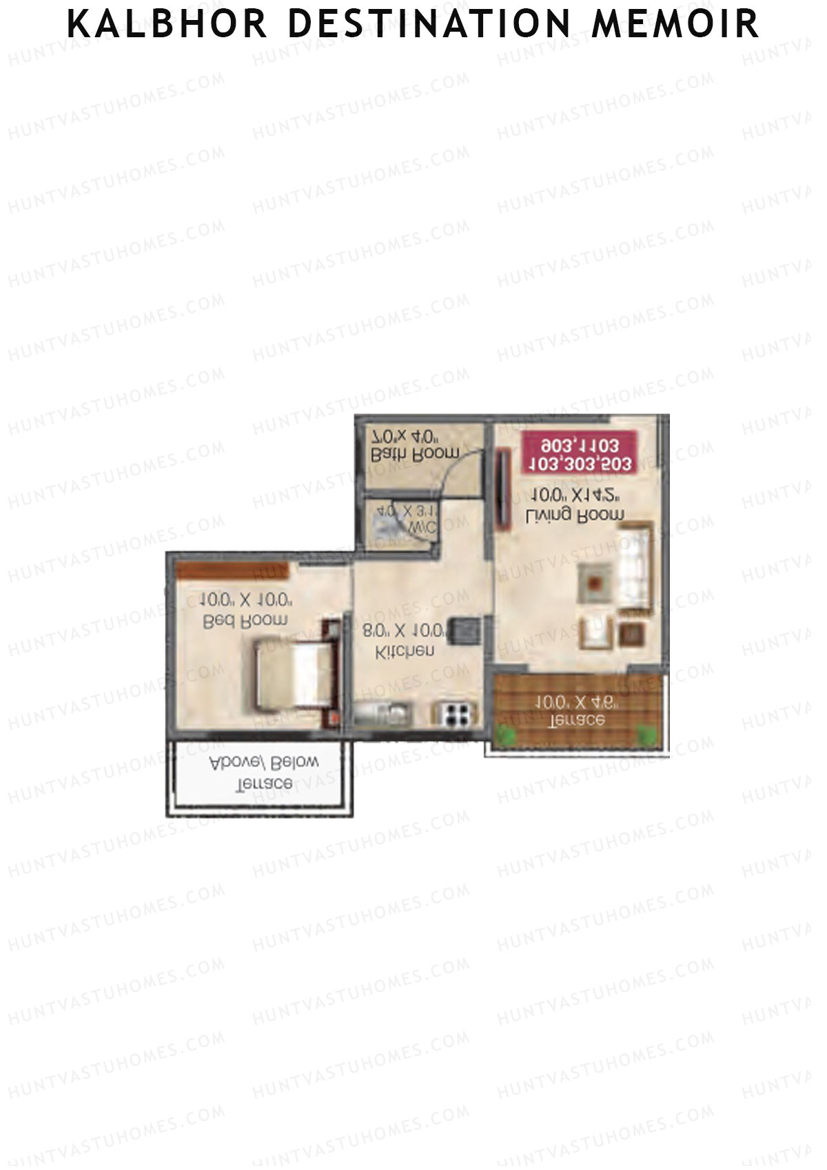 Kalbhor Destination Memoir Tower C Unit 6 Floor Plan