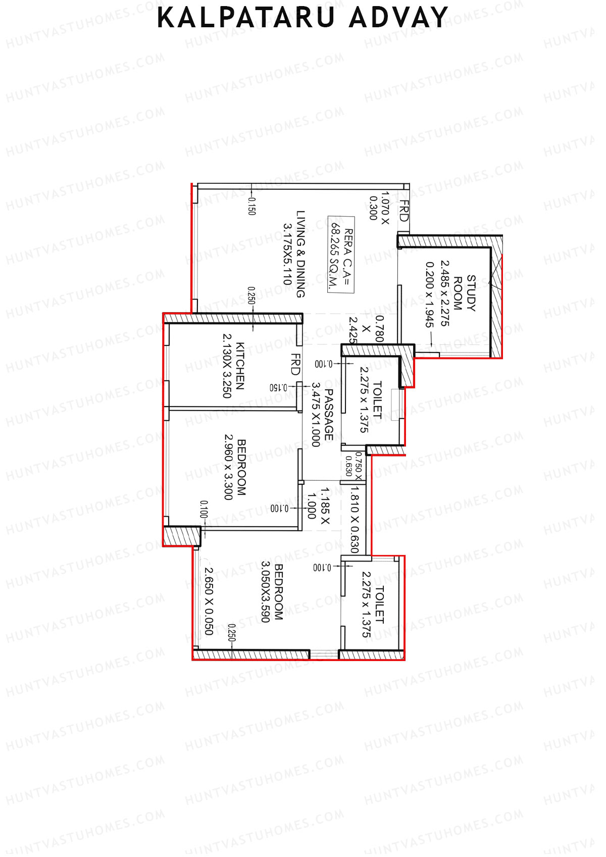 Kalpataru Advay Wing A Unit 1 Floor Plan