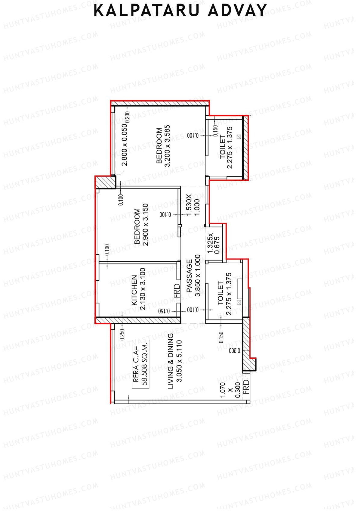 Kalpataru Advay Wing A Unit 2 Floor Plan