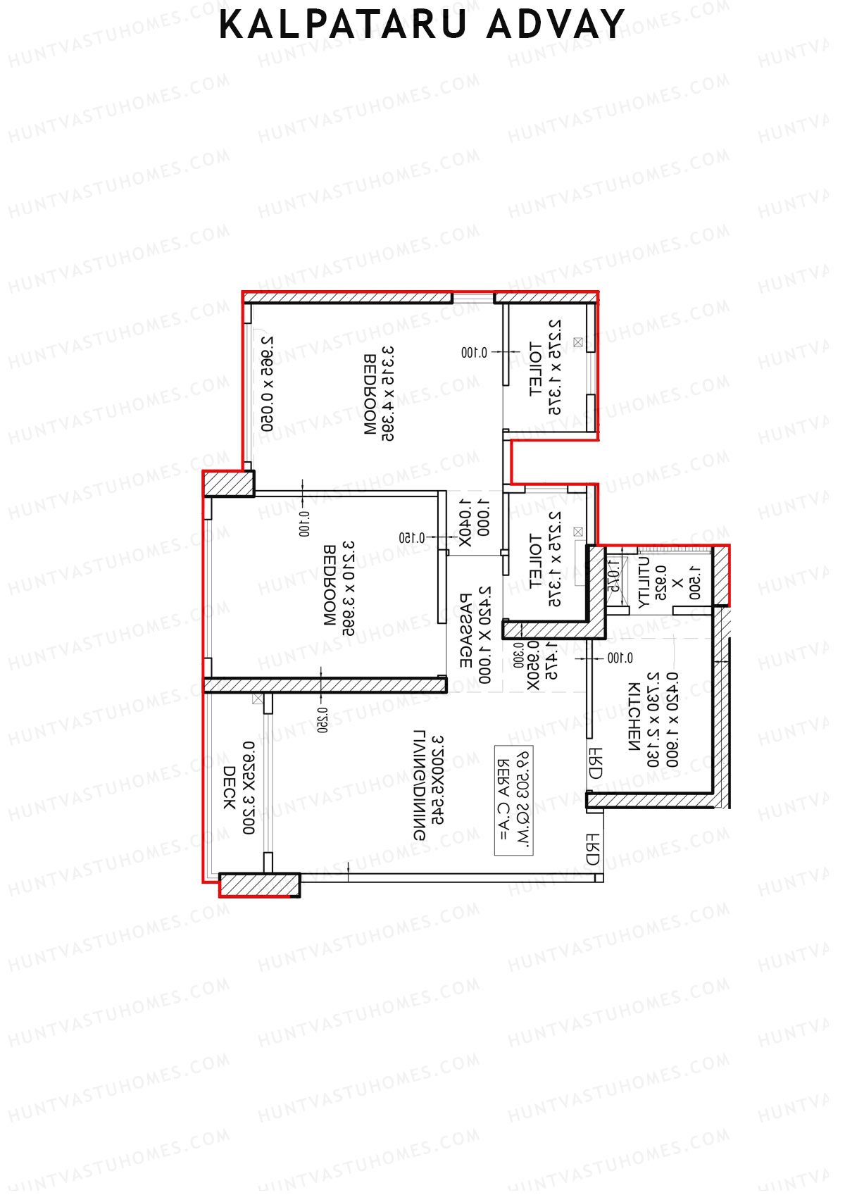 Kalpataru Advay Wing A Unit 4 Floor Plan