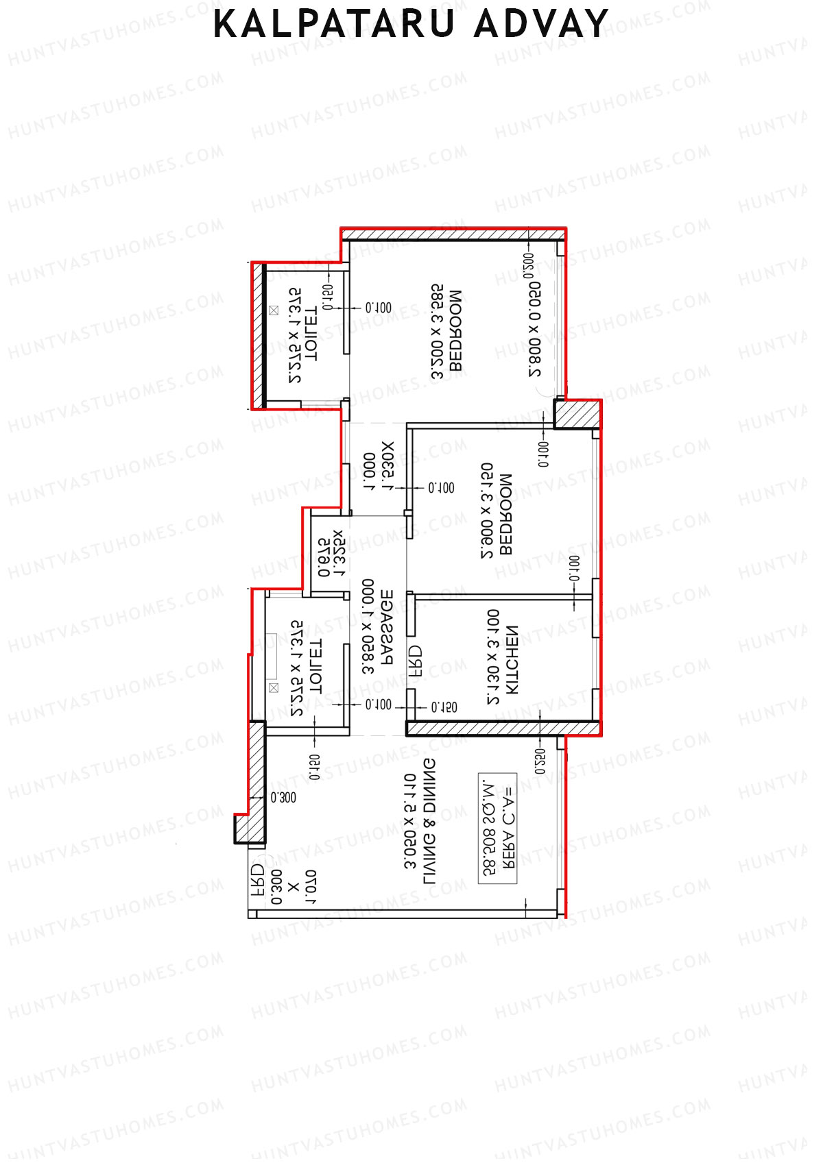 Kalpataru Advay Wing A Unit 7 Floor Plan