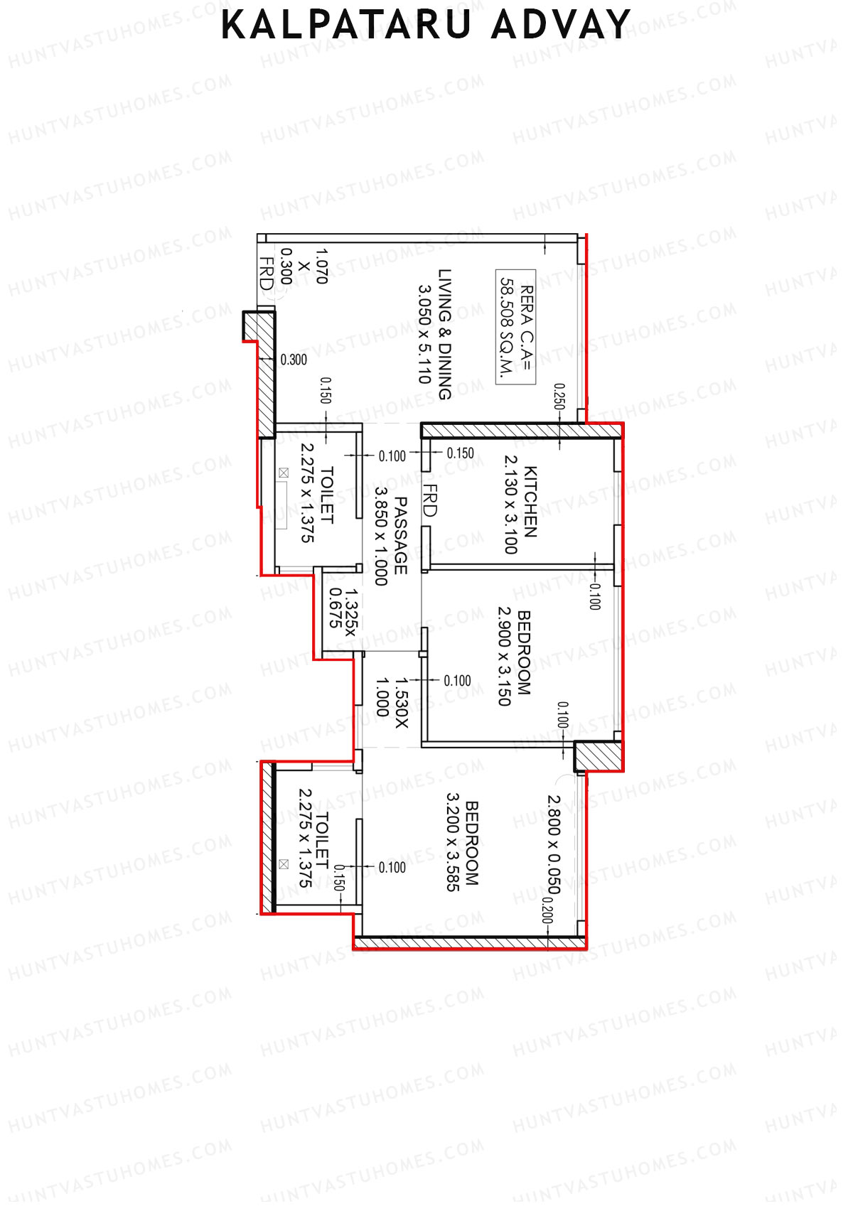 Kalpataru Advay Wing A Unit 8 Floor Plan