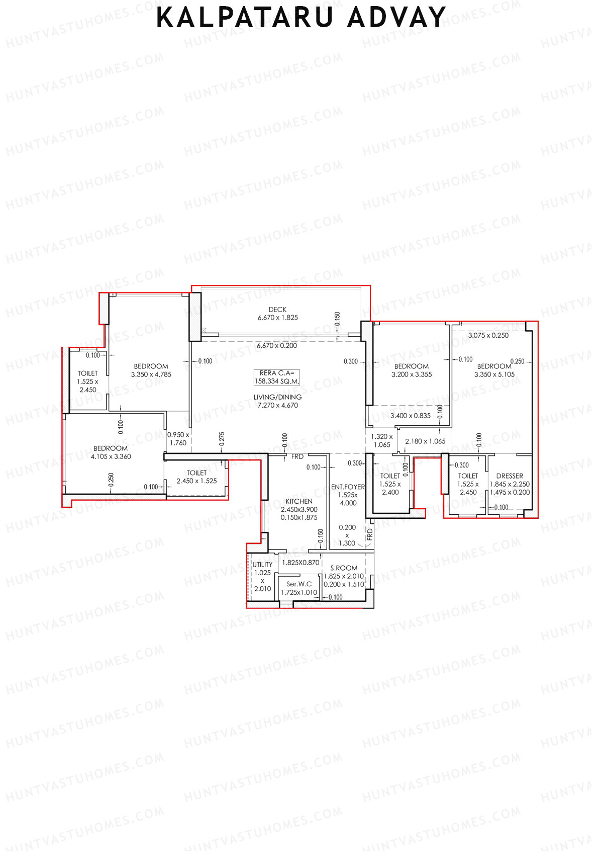 Kalpataru Advay Wing B Unit 5 Floor Plan