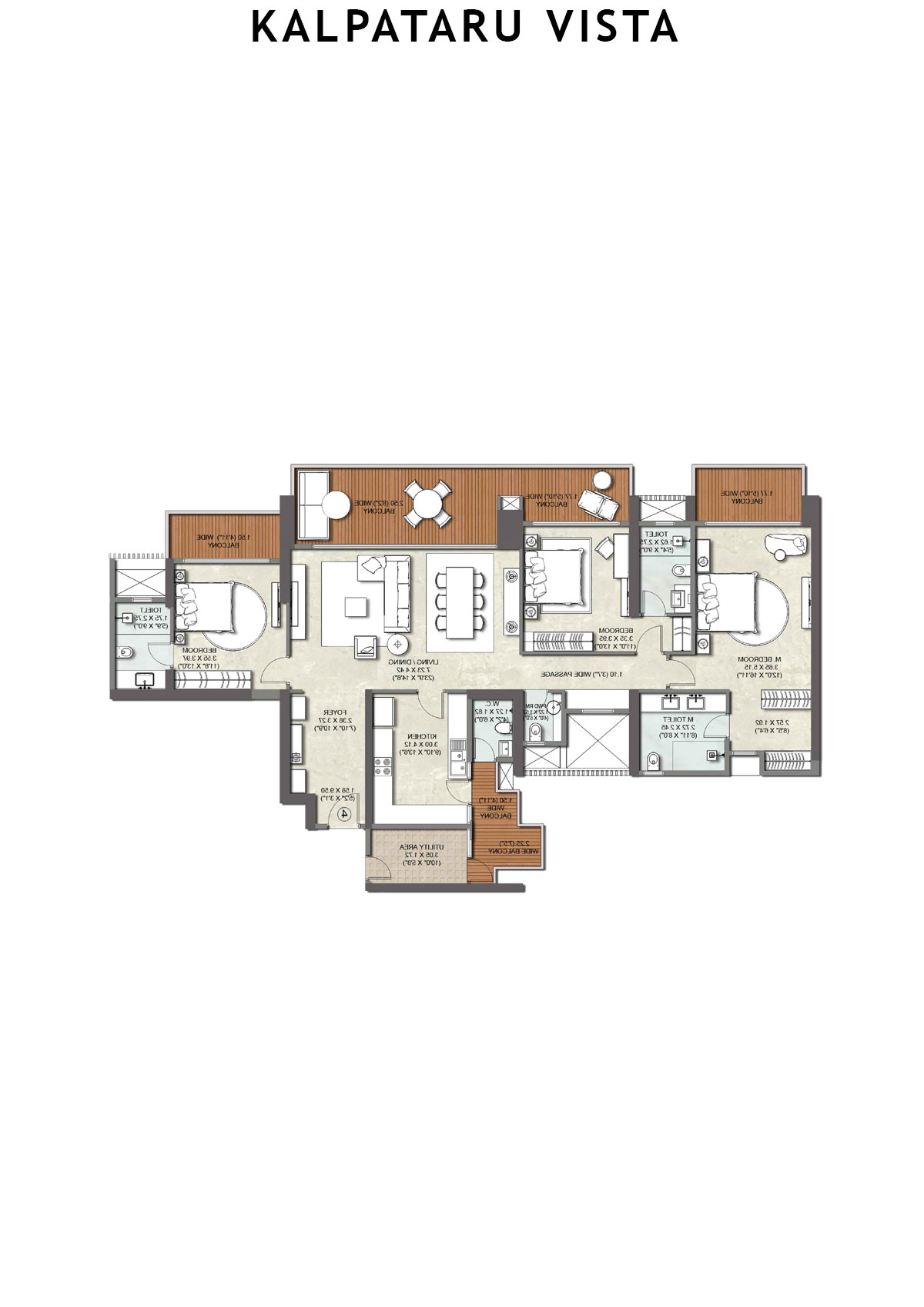 Kalpataru Vista Tower A Unit 1 Floor Plan