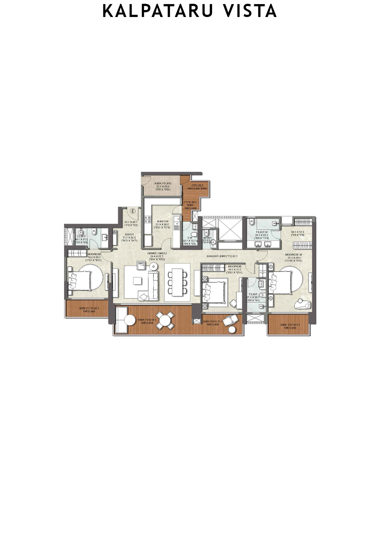 Kalpataru Vista Tower A Unit 2 Floor Plan