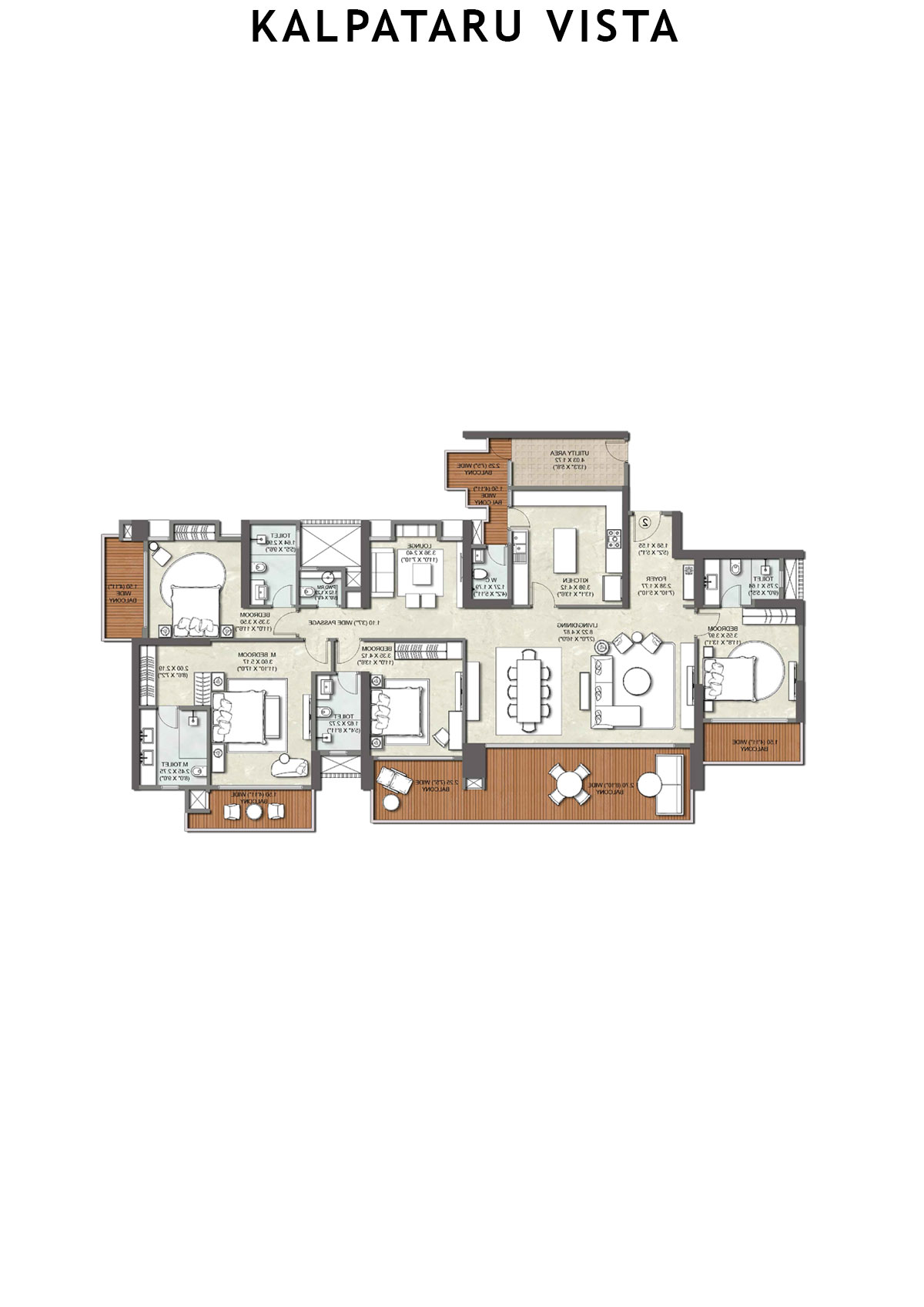 Kalpataru Vista Tower A Unit 3 Floor Plan