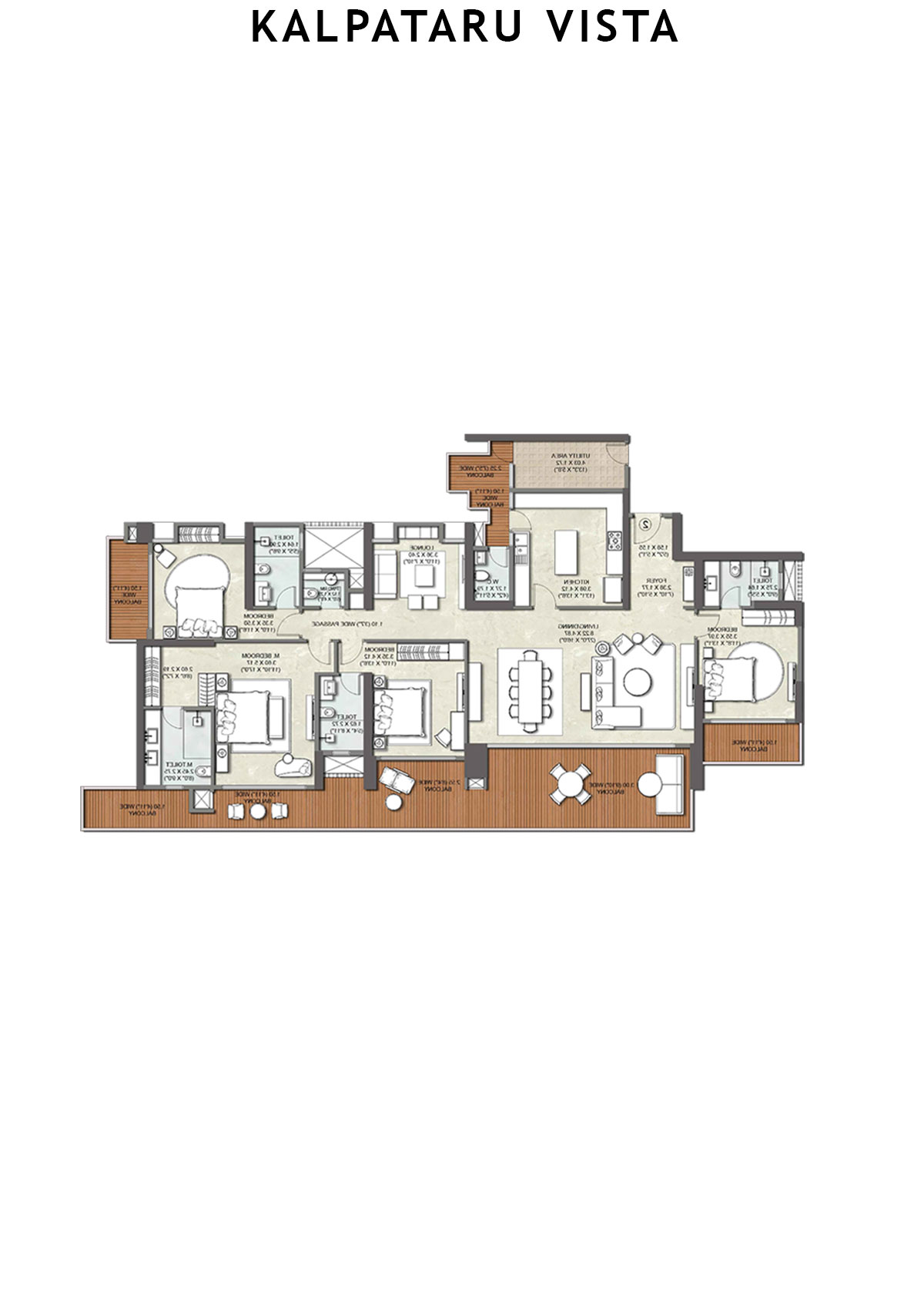 Kalpataru Vista Tower A Unit 3 Floor Plan