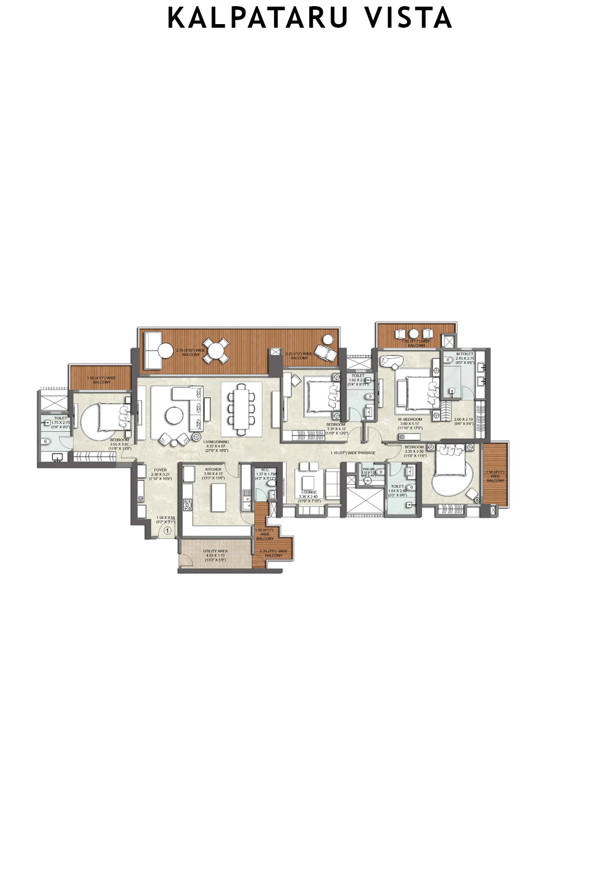 Kalpataru Vista Tower B Unit 1 Floor Plan