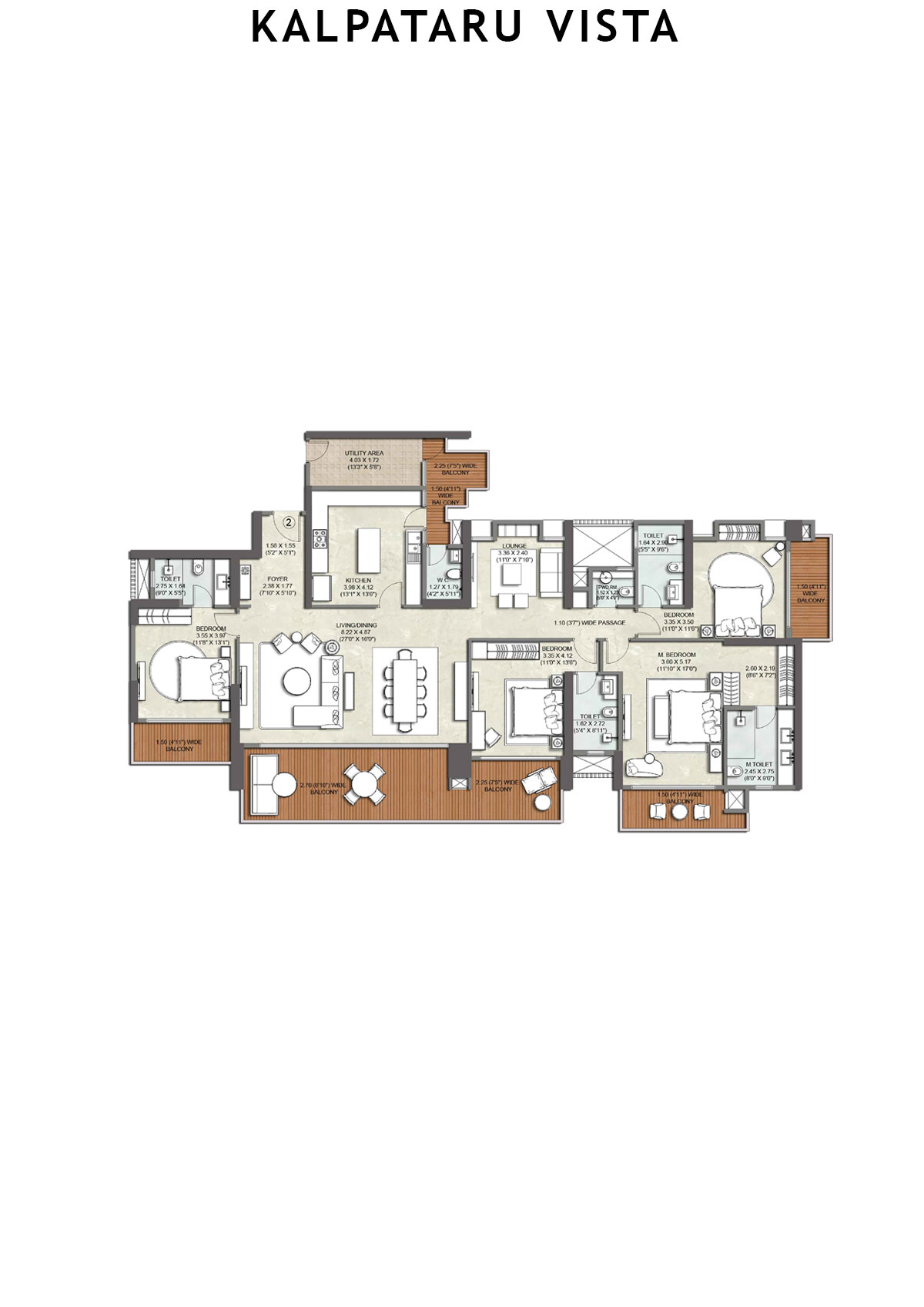 Kalpataru Vista Tower B Unit 2 Floor Plan