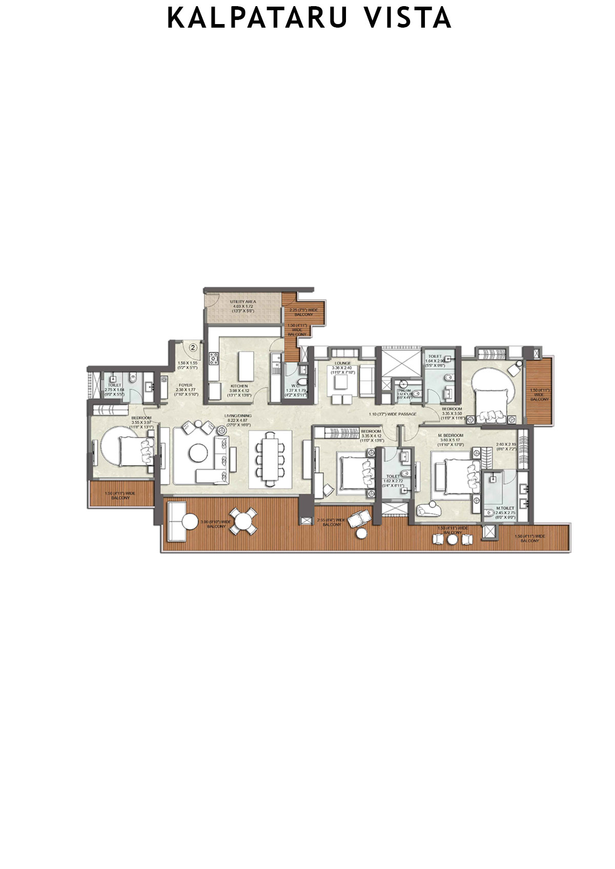 Kalpataru Vista Tower B Unit 2 Floor Plan