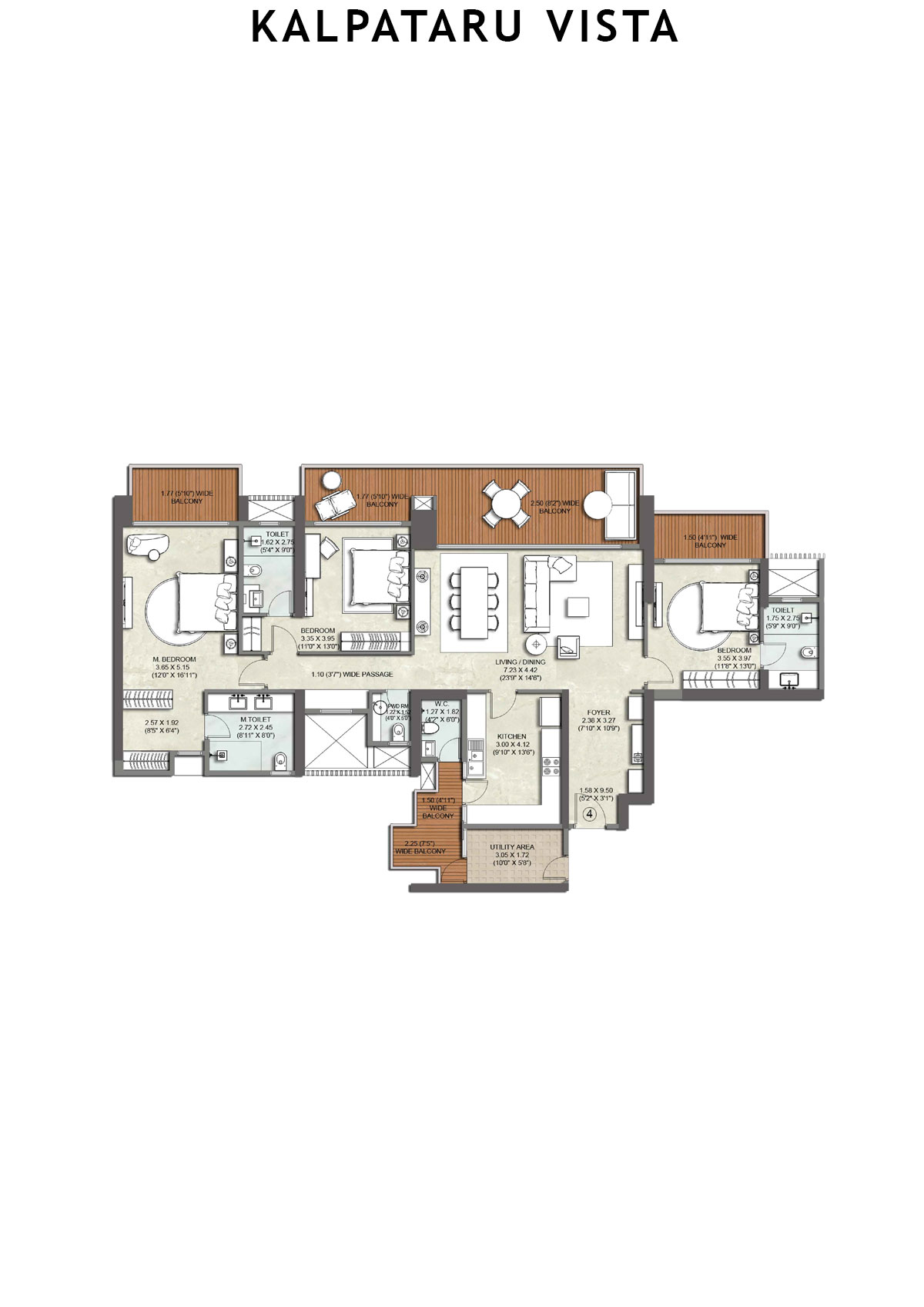 Kalpataru Vista Tower B Unit 4 Floor Plan
