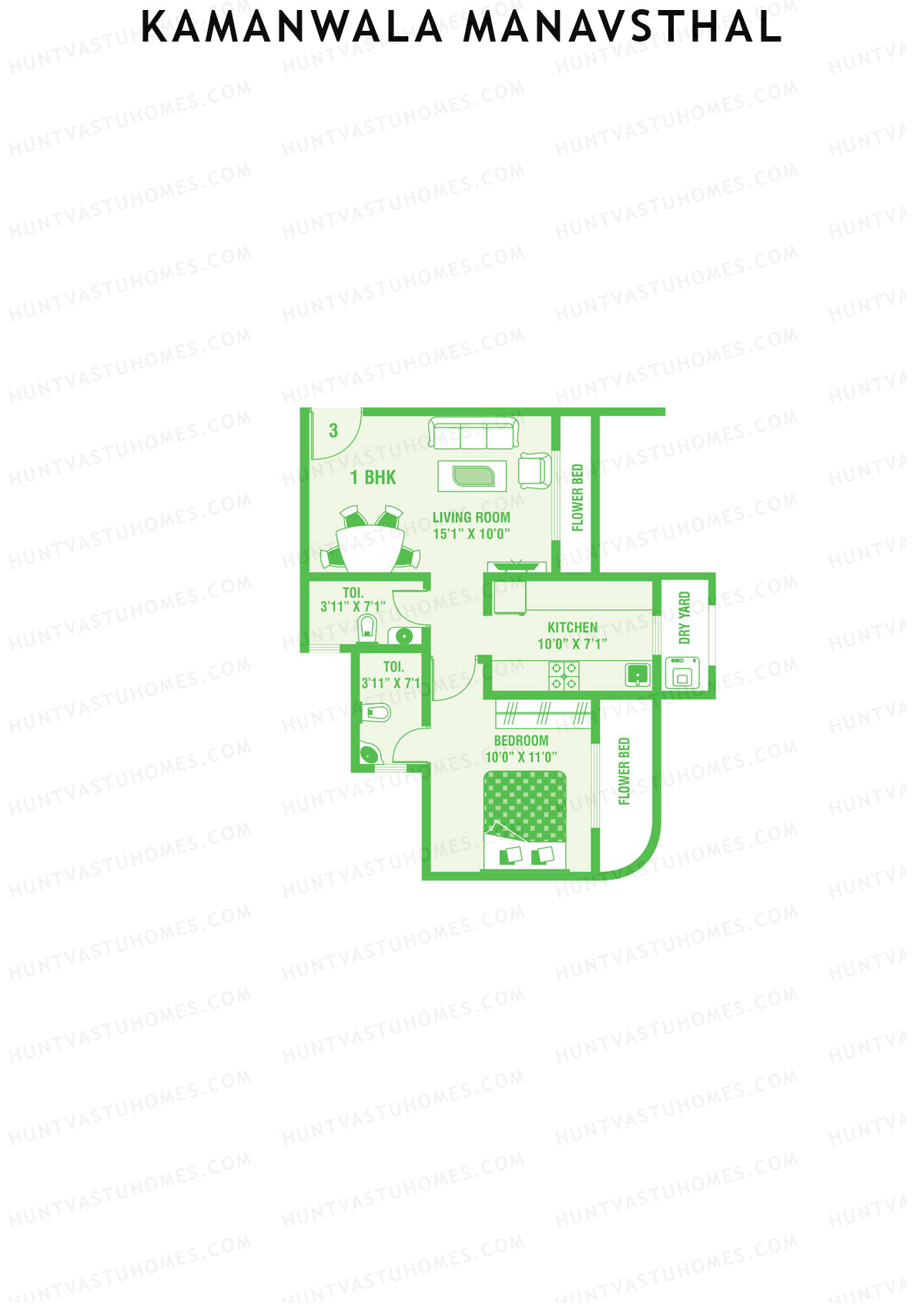 Kamanwala Manavsthal Wing A Unit 3 Floor Plan