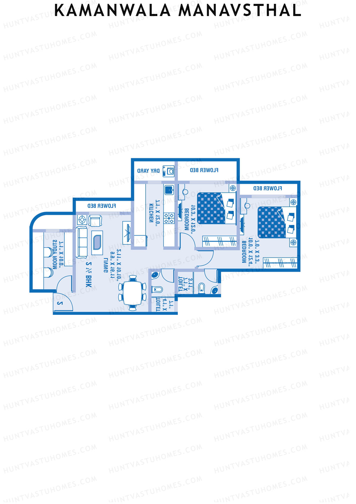 Kamanwala Manavsthal Wing B Unit 2 Floor Plan