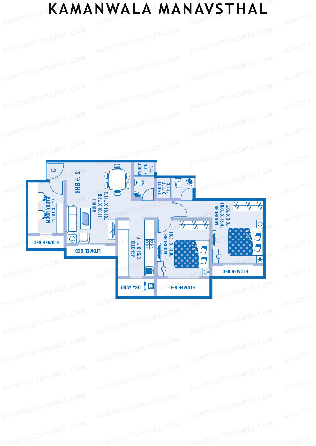 Kamanwala Manavsthal Wing B Unit 3 Floor Plan