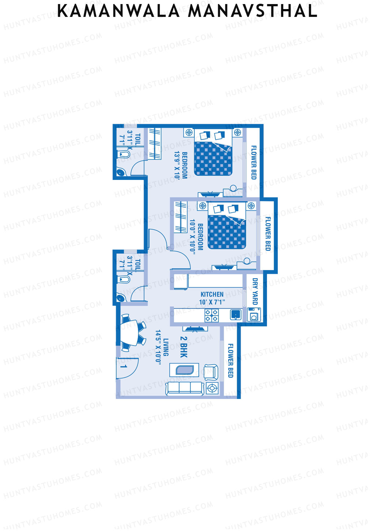 Kamanwala Manavsthal Wing D Unit 1 Floor Plan