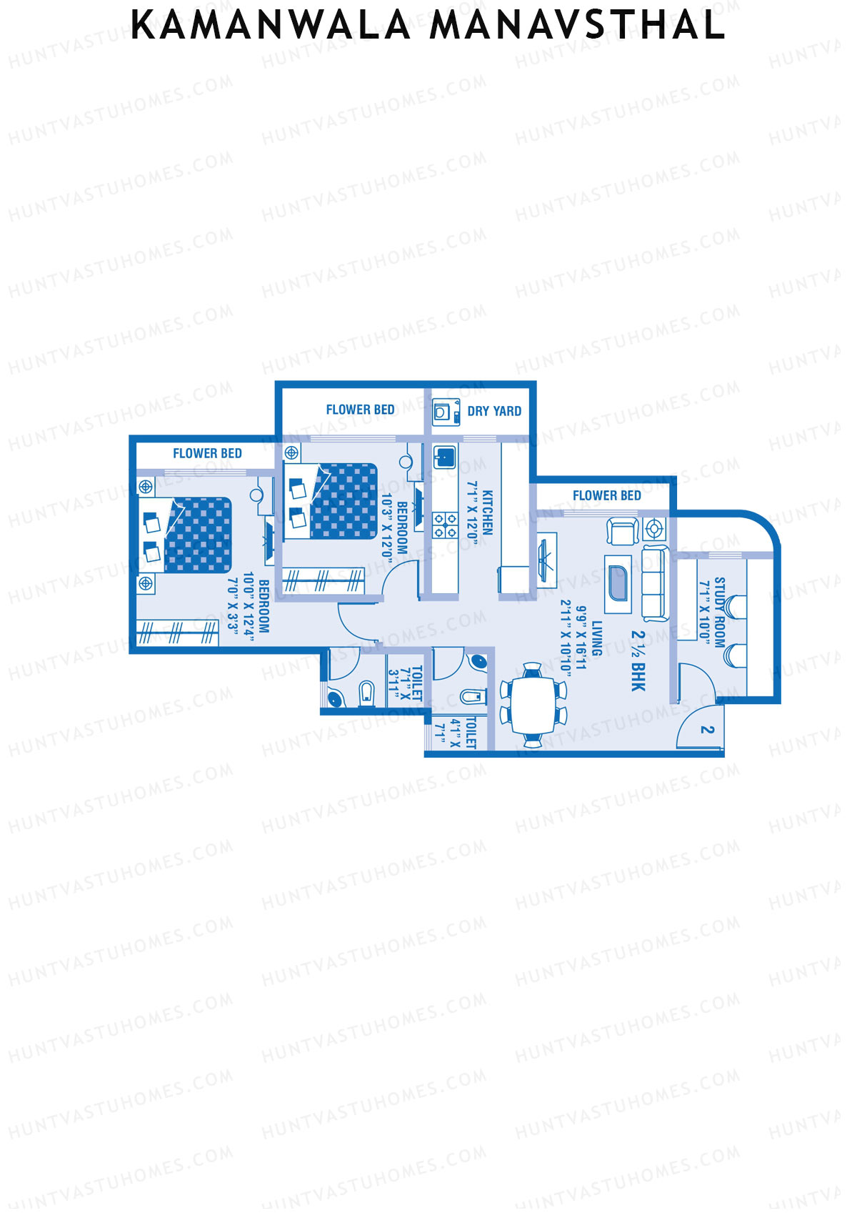 Kamanwala Manavsthal Wing D Unit 2 Floor Plan