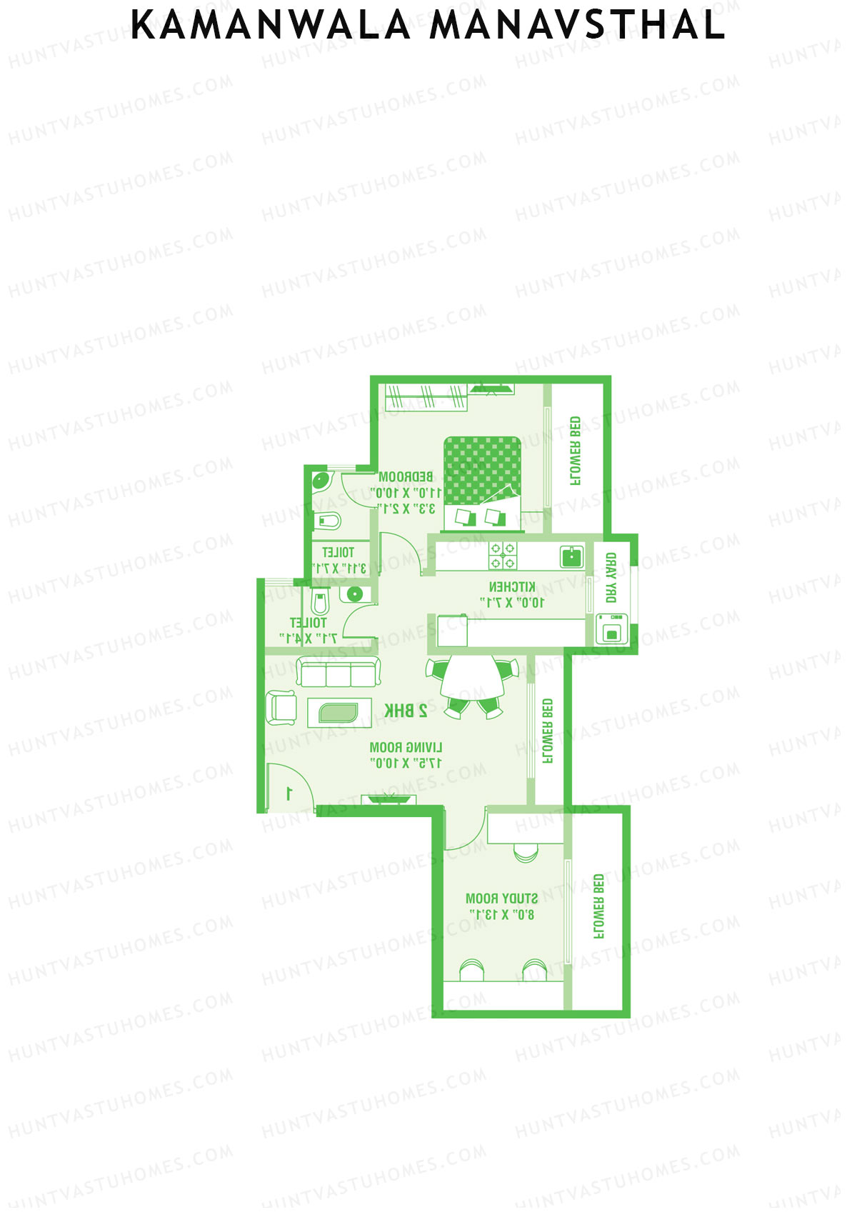 Kamanwala Manavsthal Wing E Unit 1 Floor Plan