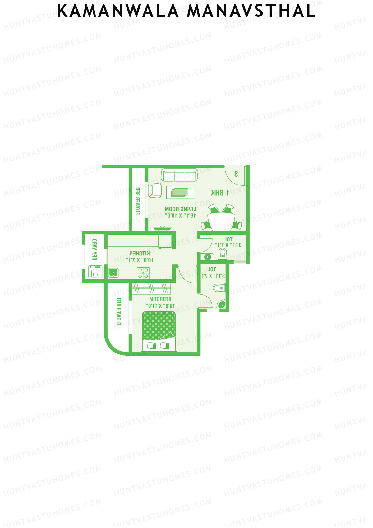 Kamanwala Manavsthal Wing E Unit 3 Floor Plan