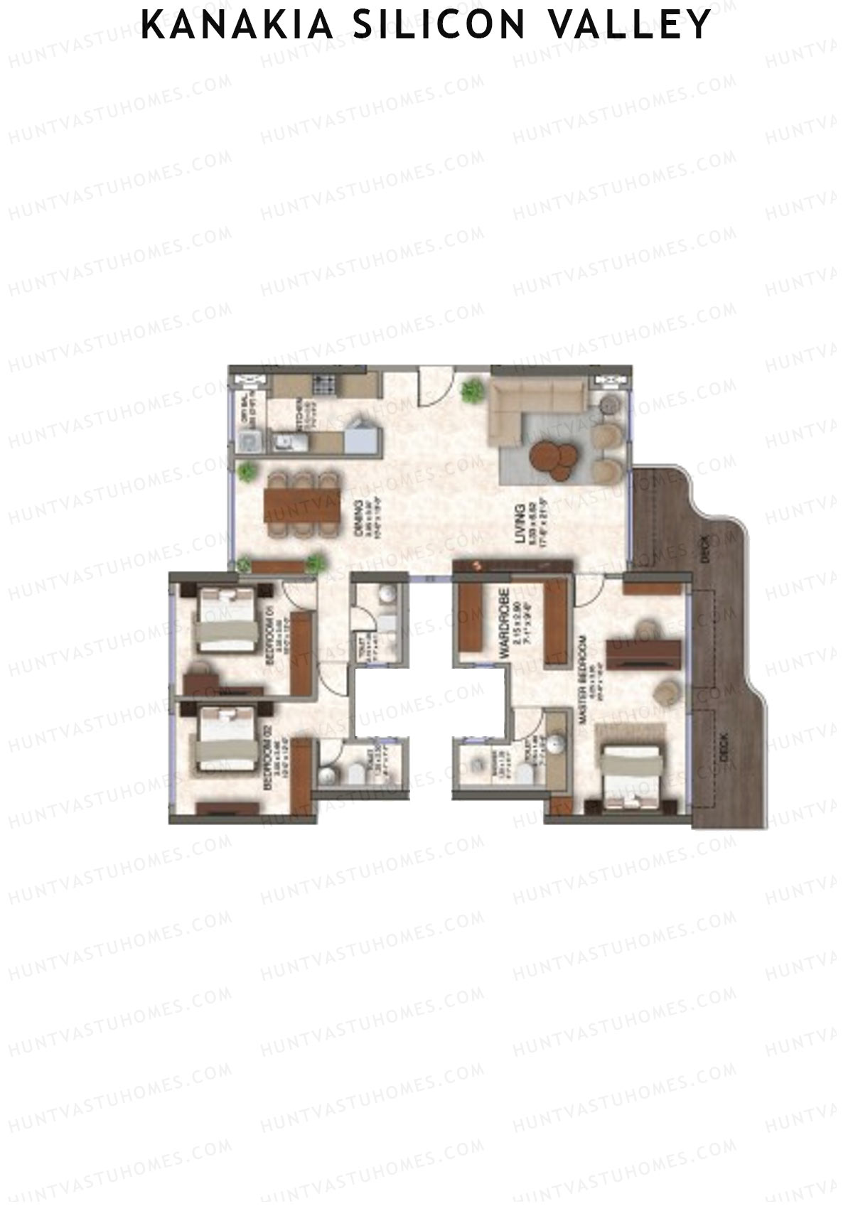Kanakia Silicon Valley Tower A Unit 3  Floor Plan