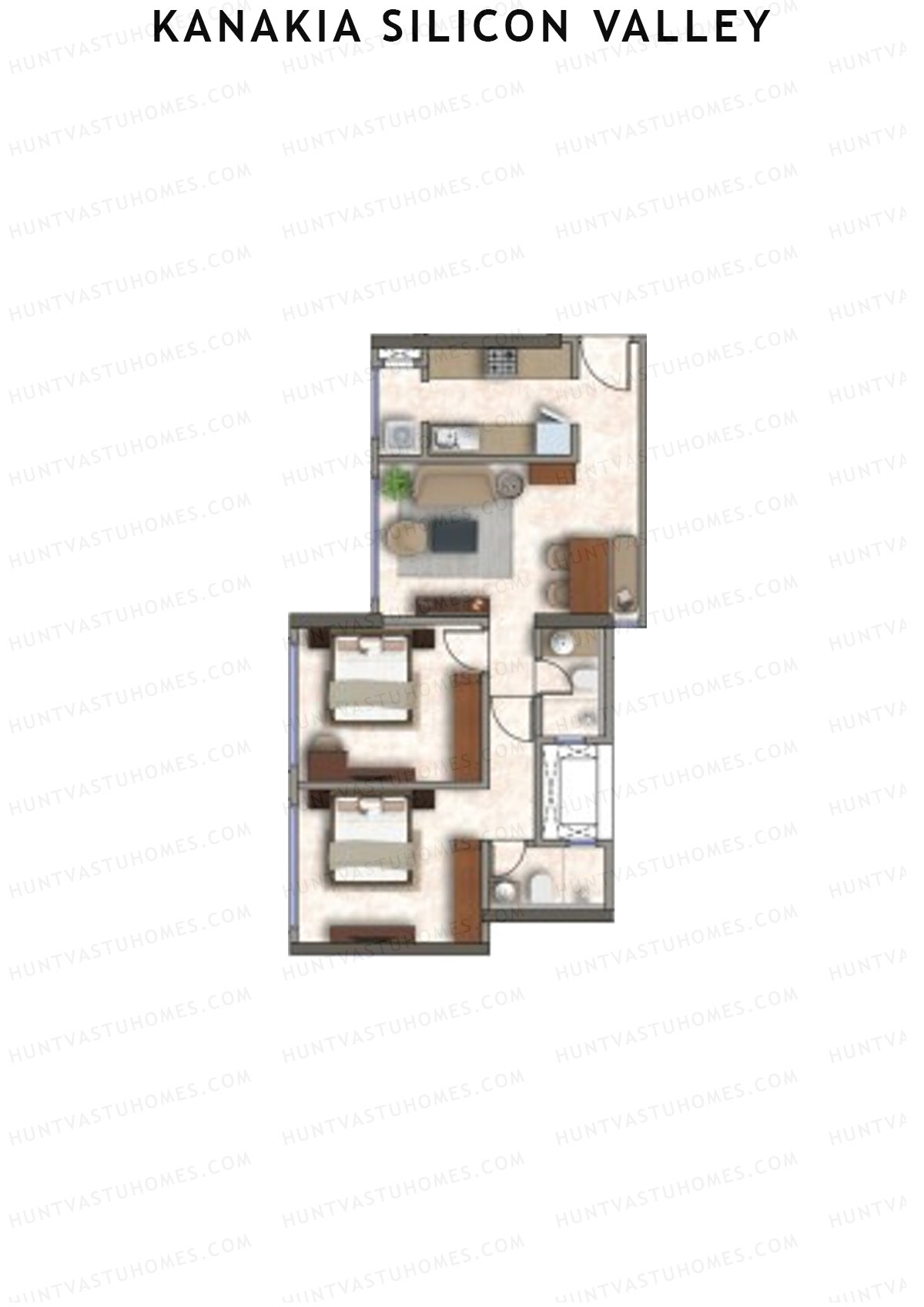 Kanakia Silicon Valley Tower A Unit 4  Floor Plan