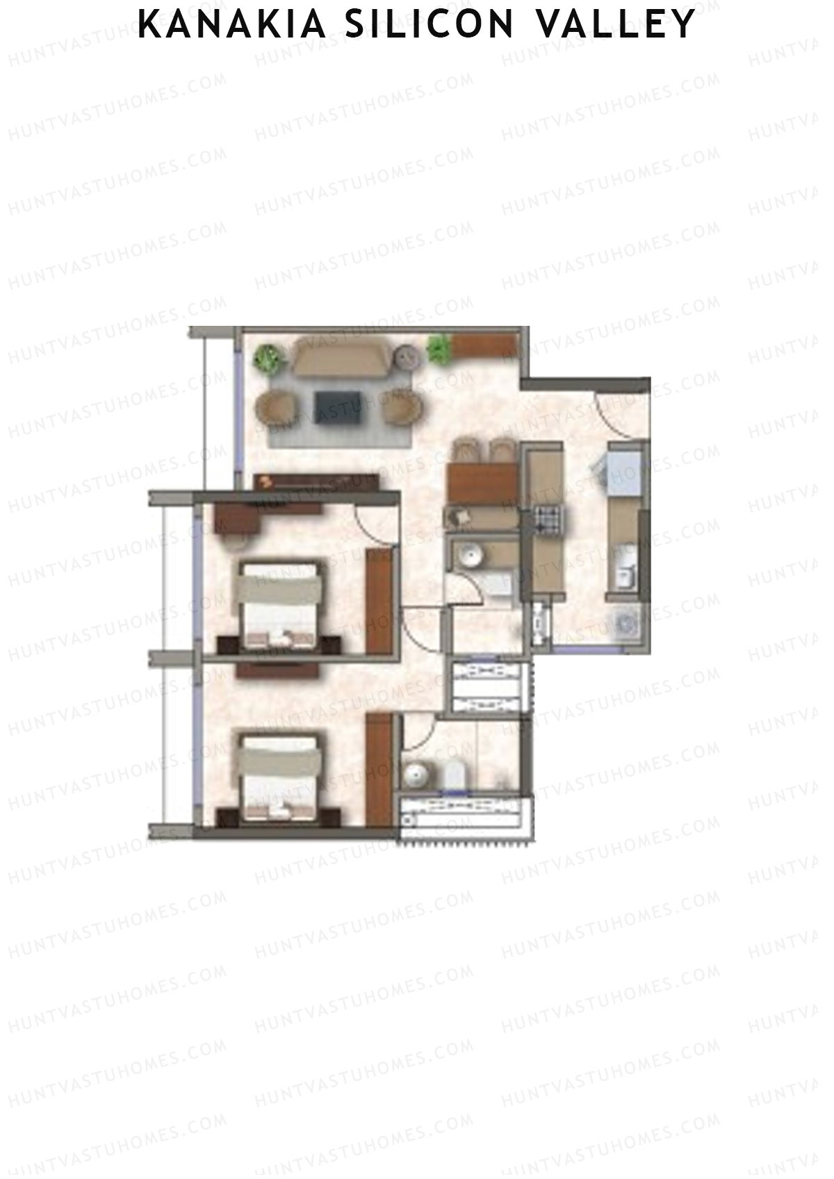 Kanakia Silicon Valley Tower A Unit 5  Floor Plan