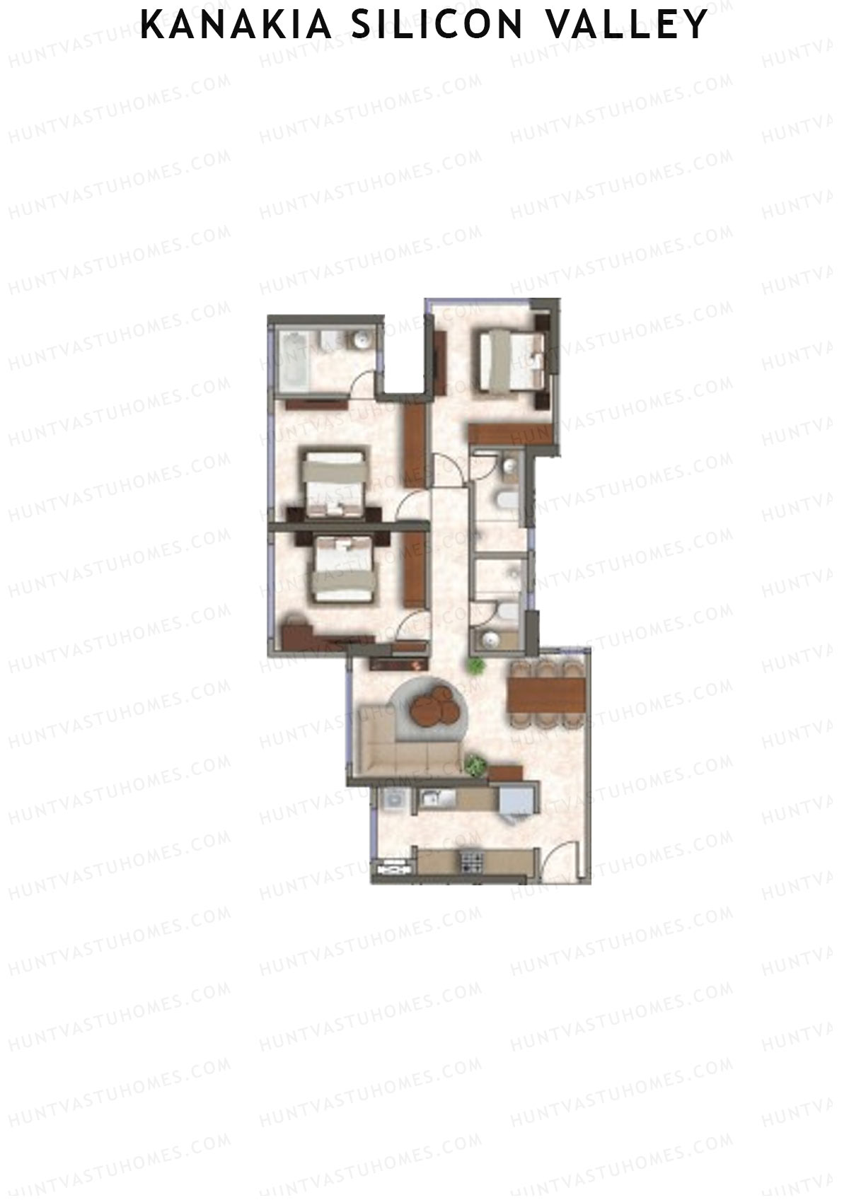 Kanakia Silicon Valley Tower A Unit 7 Floor Plan