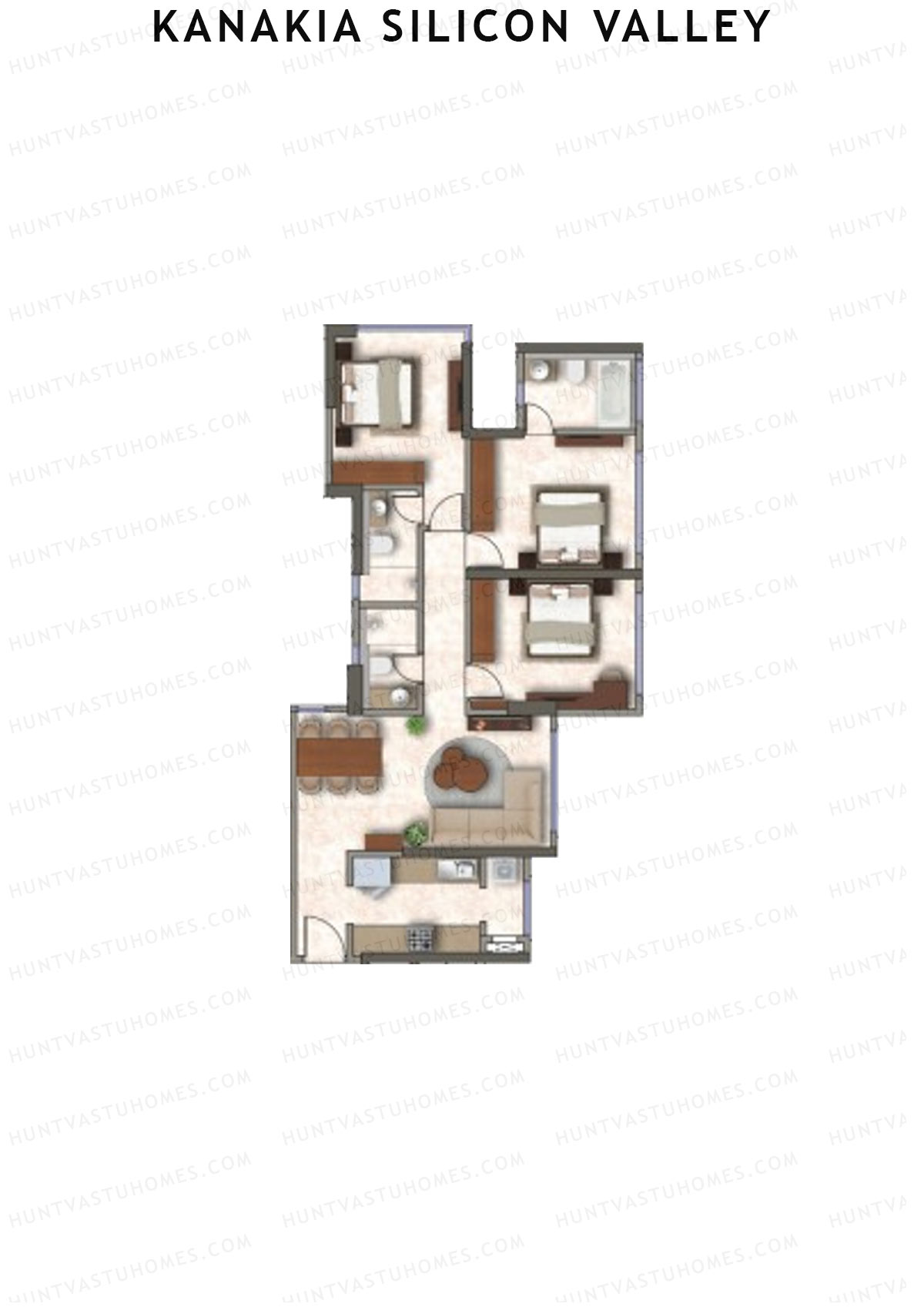 Kanakia Silicon Valley Tower A Unit 8 Floor Plan