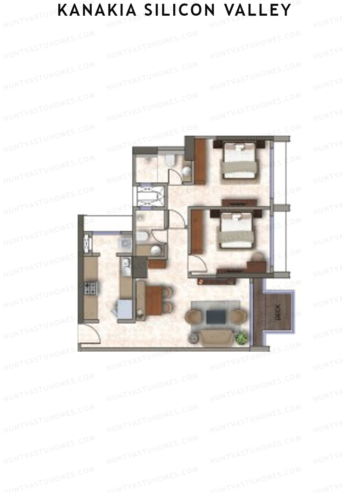 Kanakia Silicon Valley Tower B Unit 1 Floor Plan