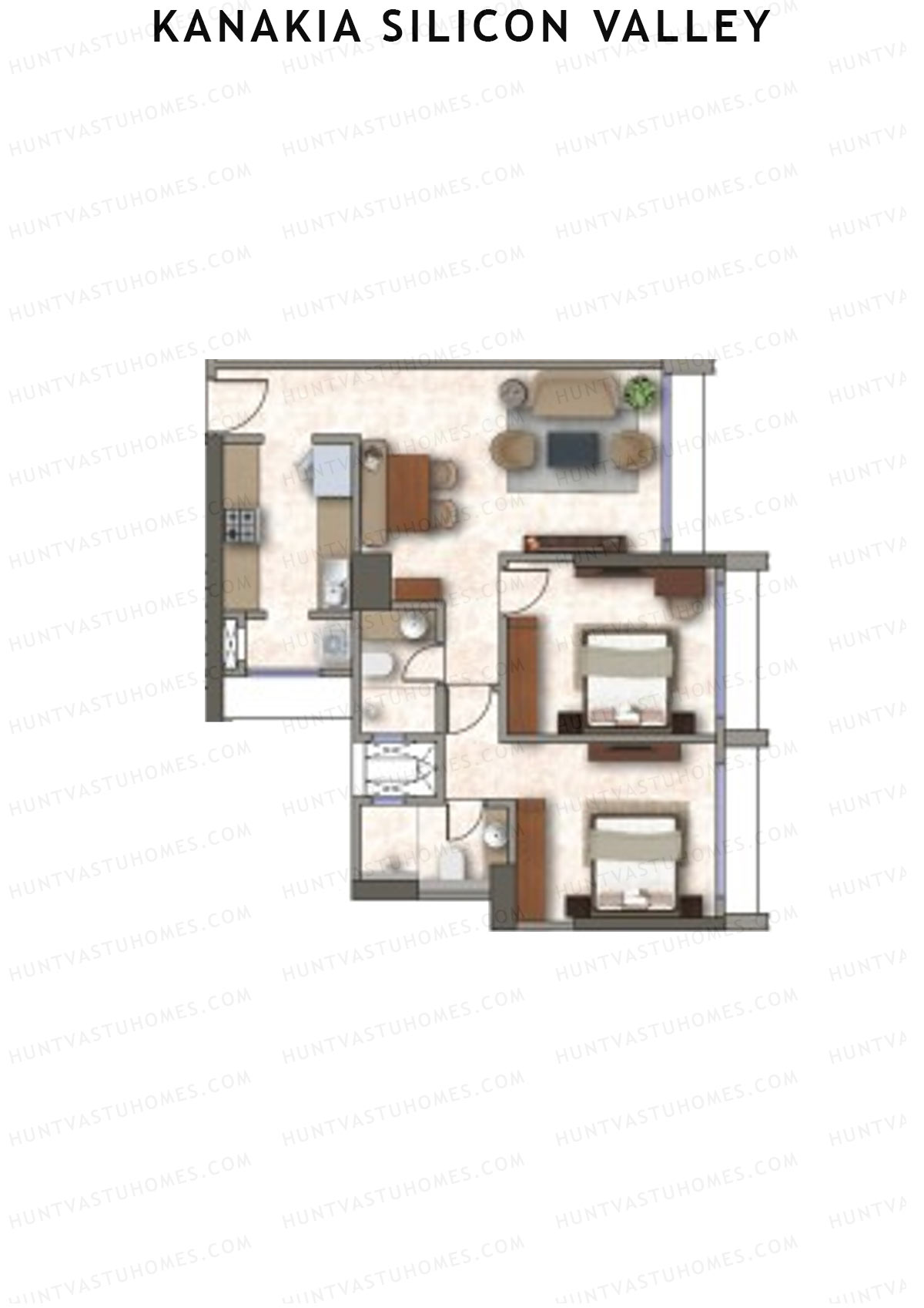 Kanakia Silicon Valley Tower B Unit 2 Floor Plan