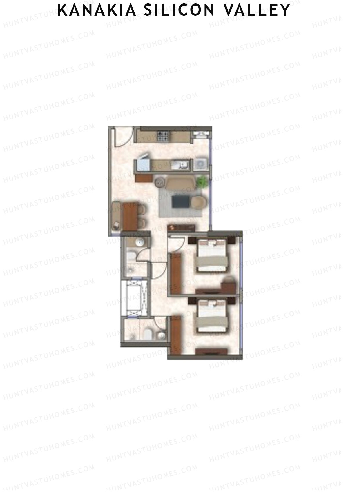 Kanakia Silicon Valley Tower B Unit 3 Floor Plan