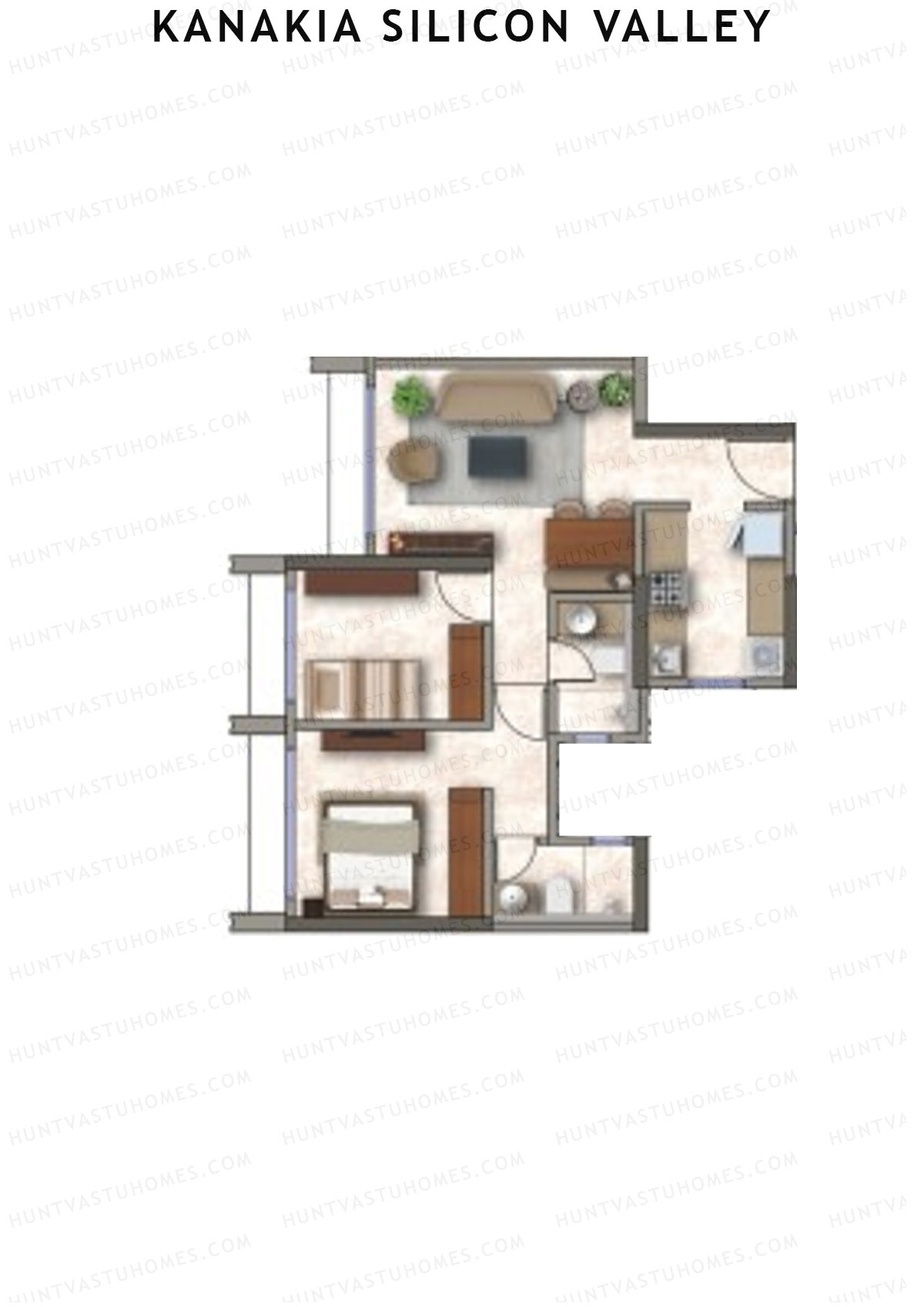 Kanakia Silicon Valley Tower B Unit 5 Floor Plan