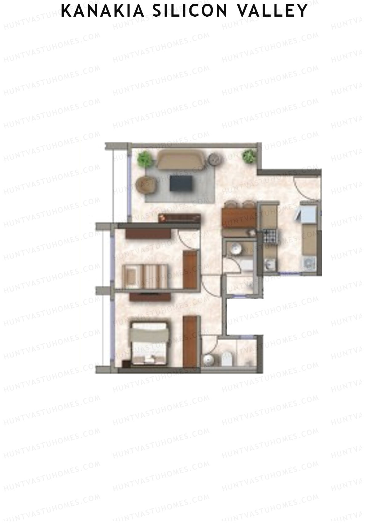 Kanakia Silicon Valley Tower B Unit 5 Floor Plan