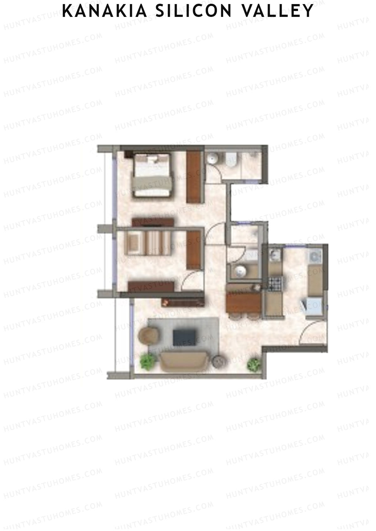Kanakia Silicon Valley Tower B Unit 6 Floor Plan