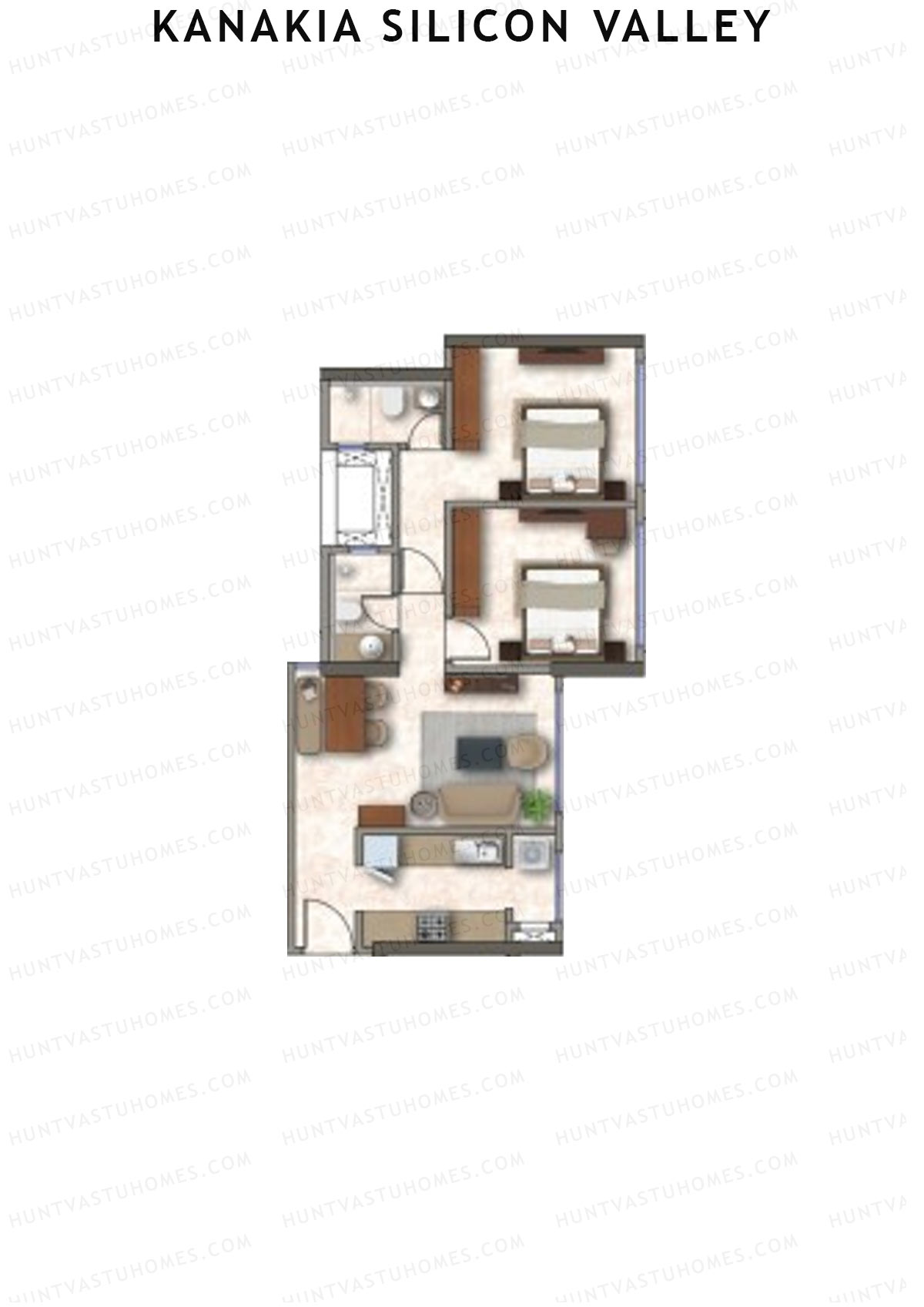 Kanakia Silicon Valley Tower B Unit 8 Floor Plan